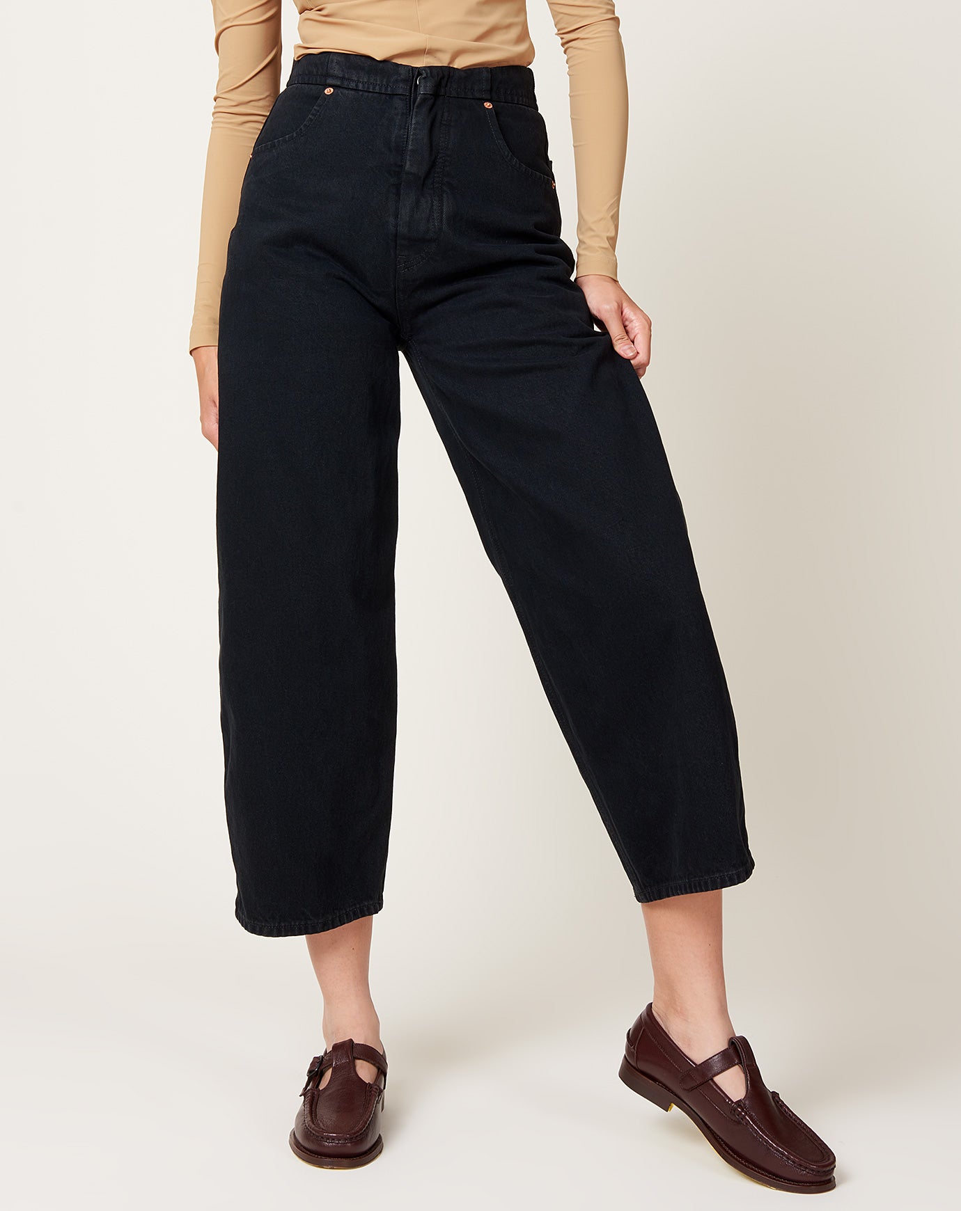 MM6 High Waist Jean in Black