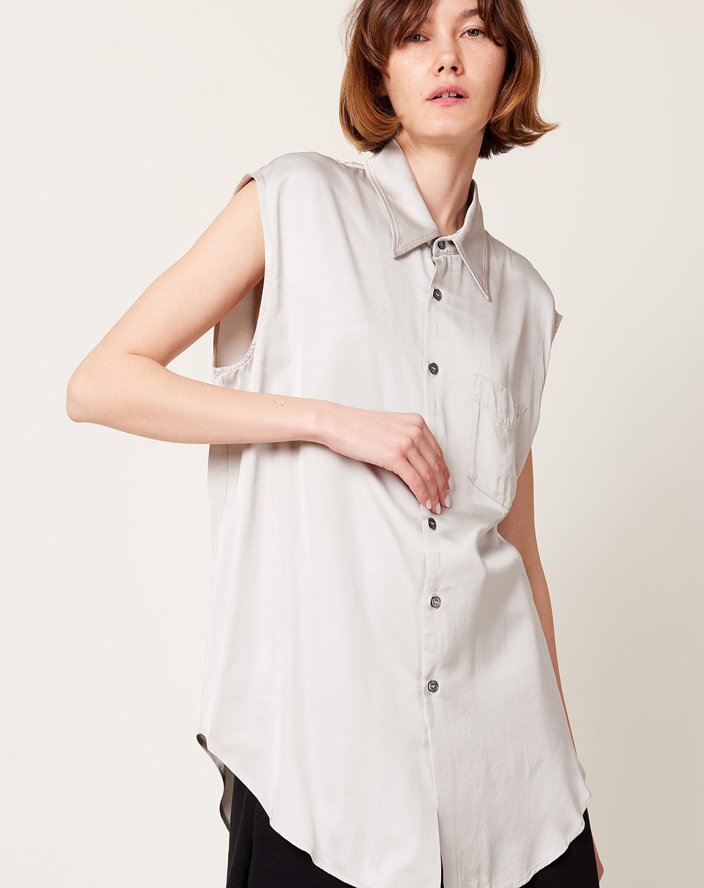 MM6 Lining Look Shirt in Grege