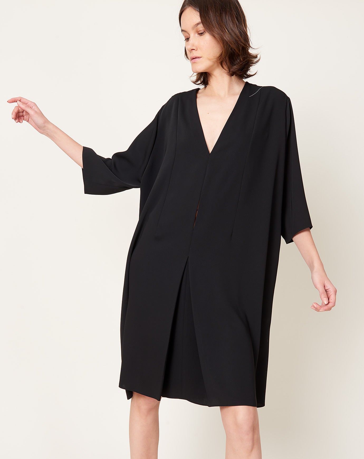 MM6 Loose Fit Midi Dress in Black