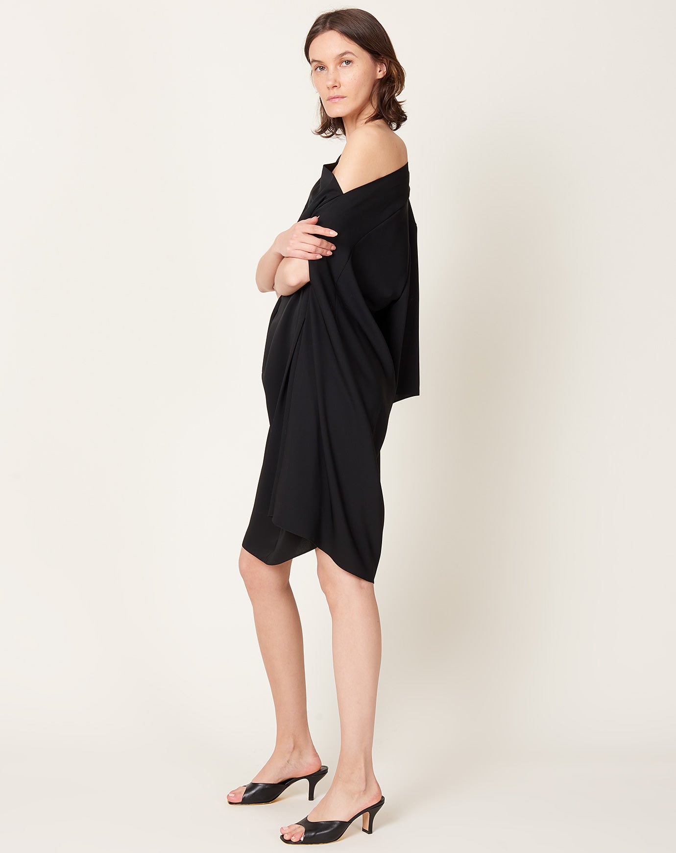 MM6 Loose Fit Midi Dress in Black