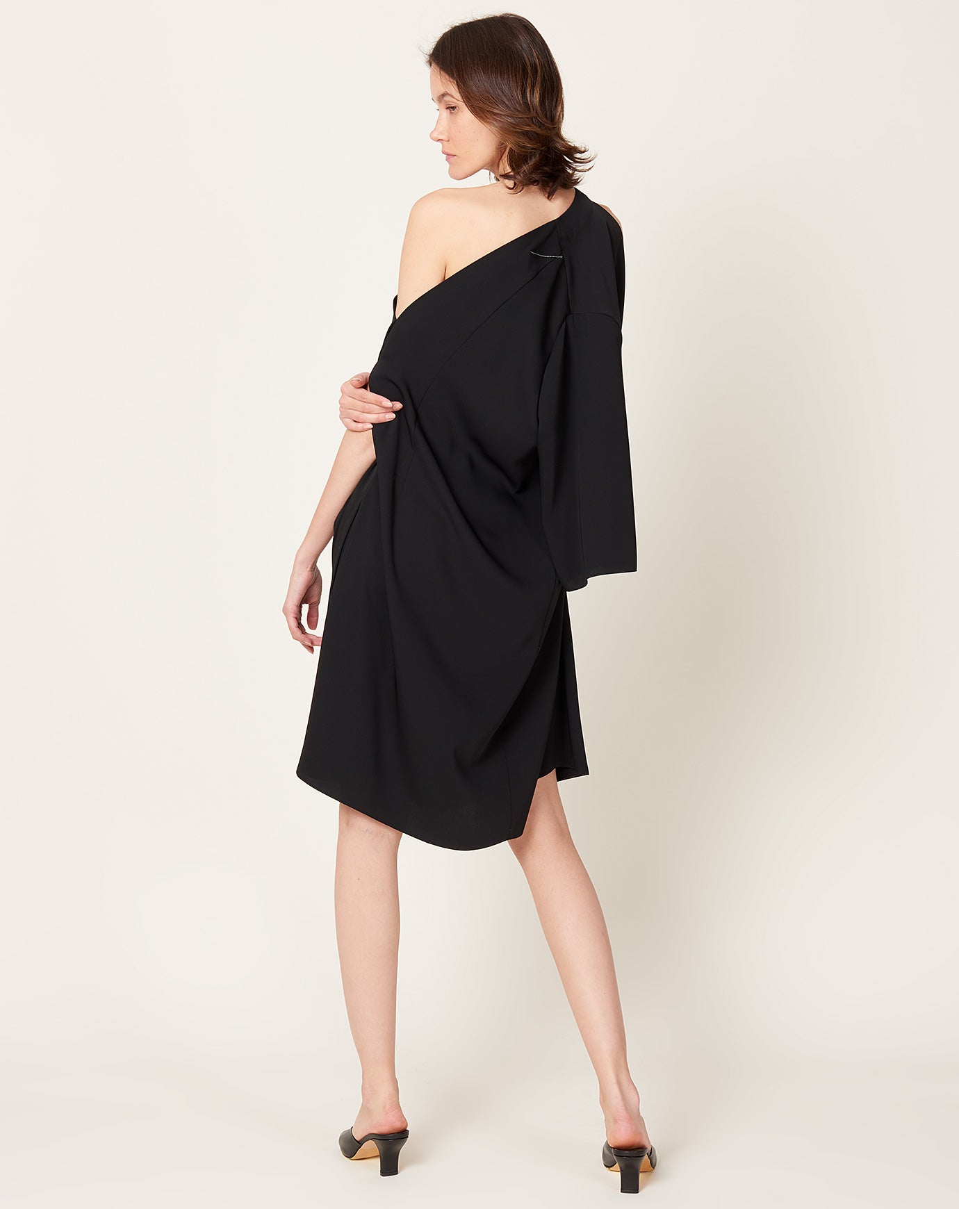 MM6 Loose Fit Midi Dress in Black