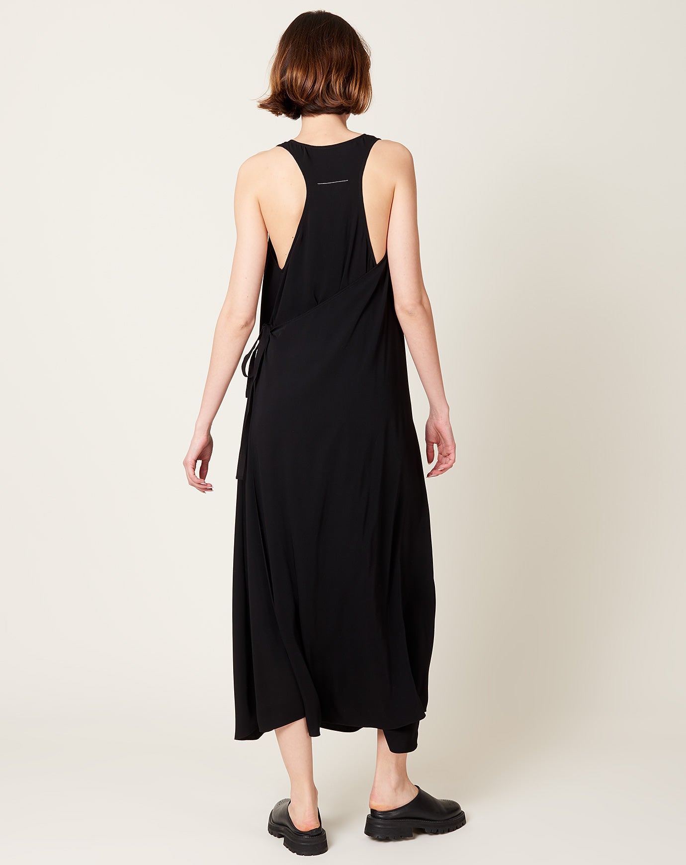 MM6 Racerback Wrap Maxi Dress in Black