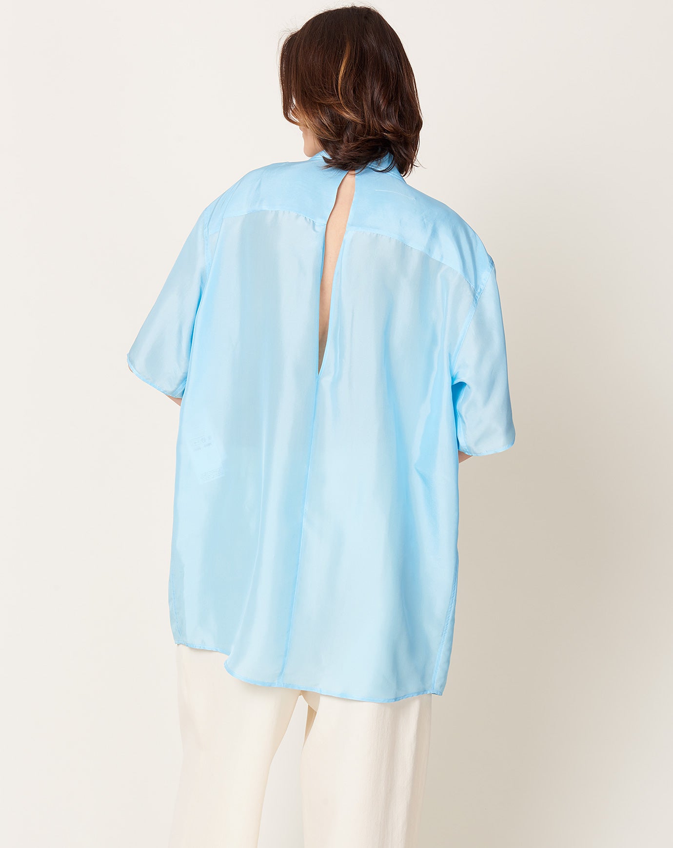 MM6 Silk Shirt in Turquoise