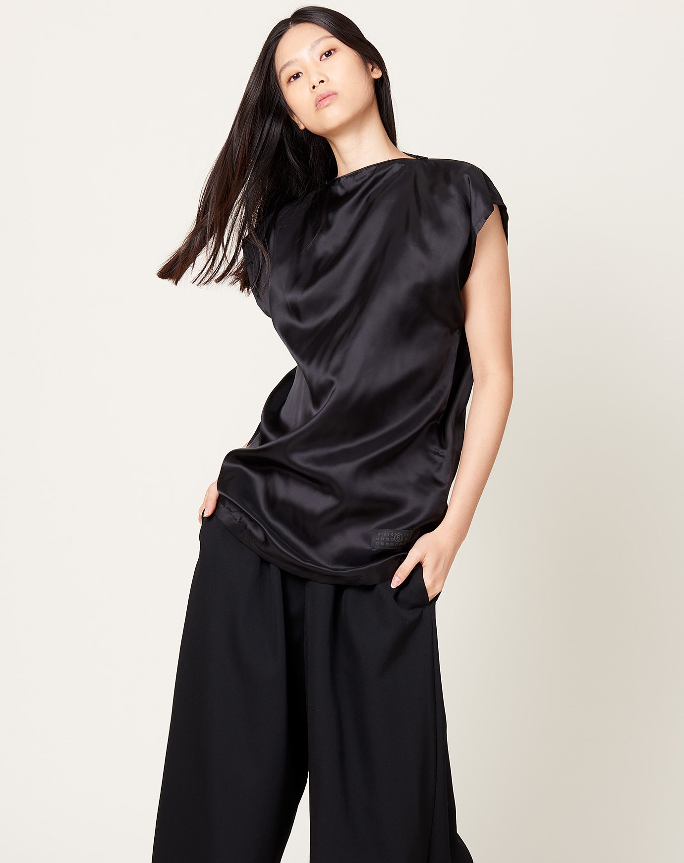 MM6 Sleeveless Top in Black