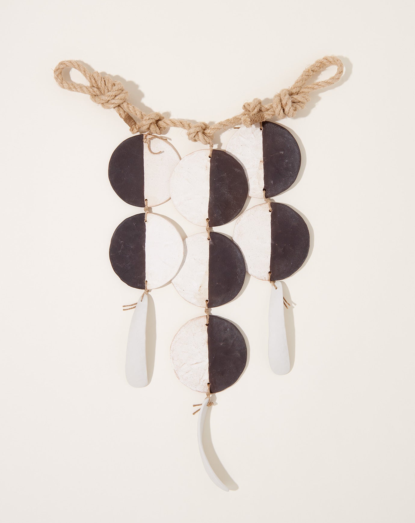 MQuan Three Strand Hanging Discs in Black and White