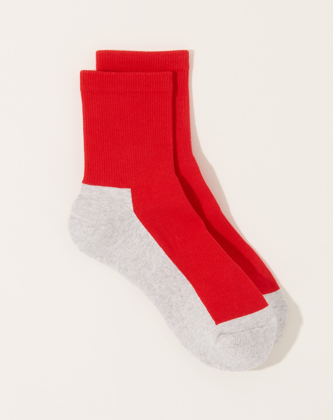 Nishiguchi Kutsushita Cotton Cashmere Walk Socks in Red Sox