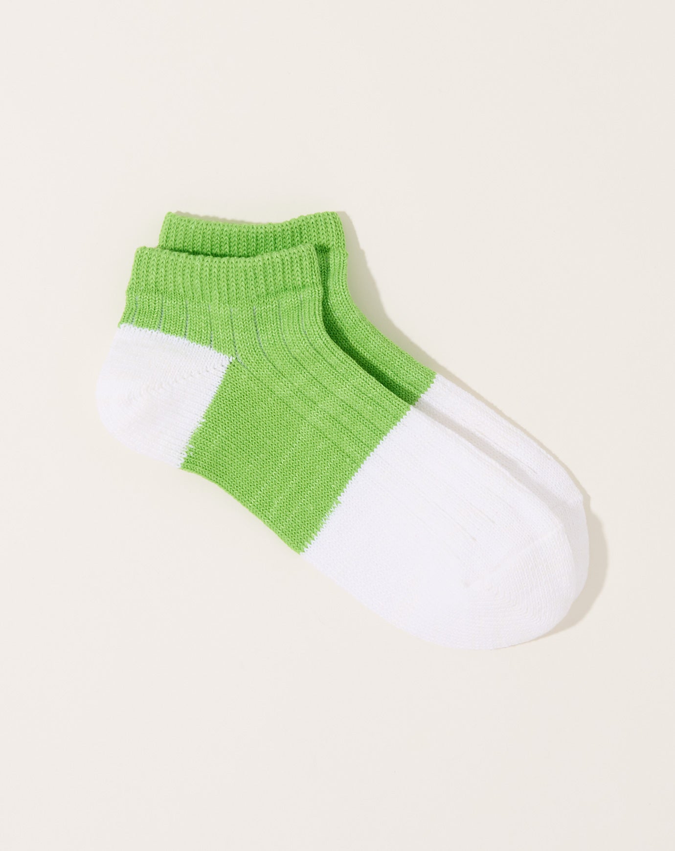 Nishiguchi Kutsushita Linen Cotton Anklet in Pear Green