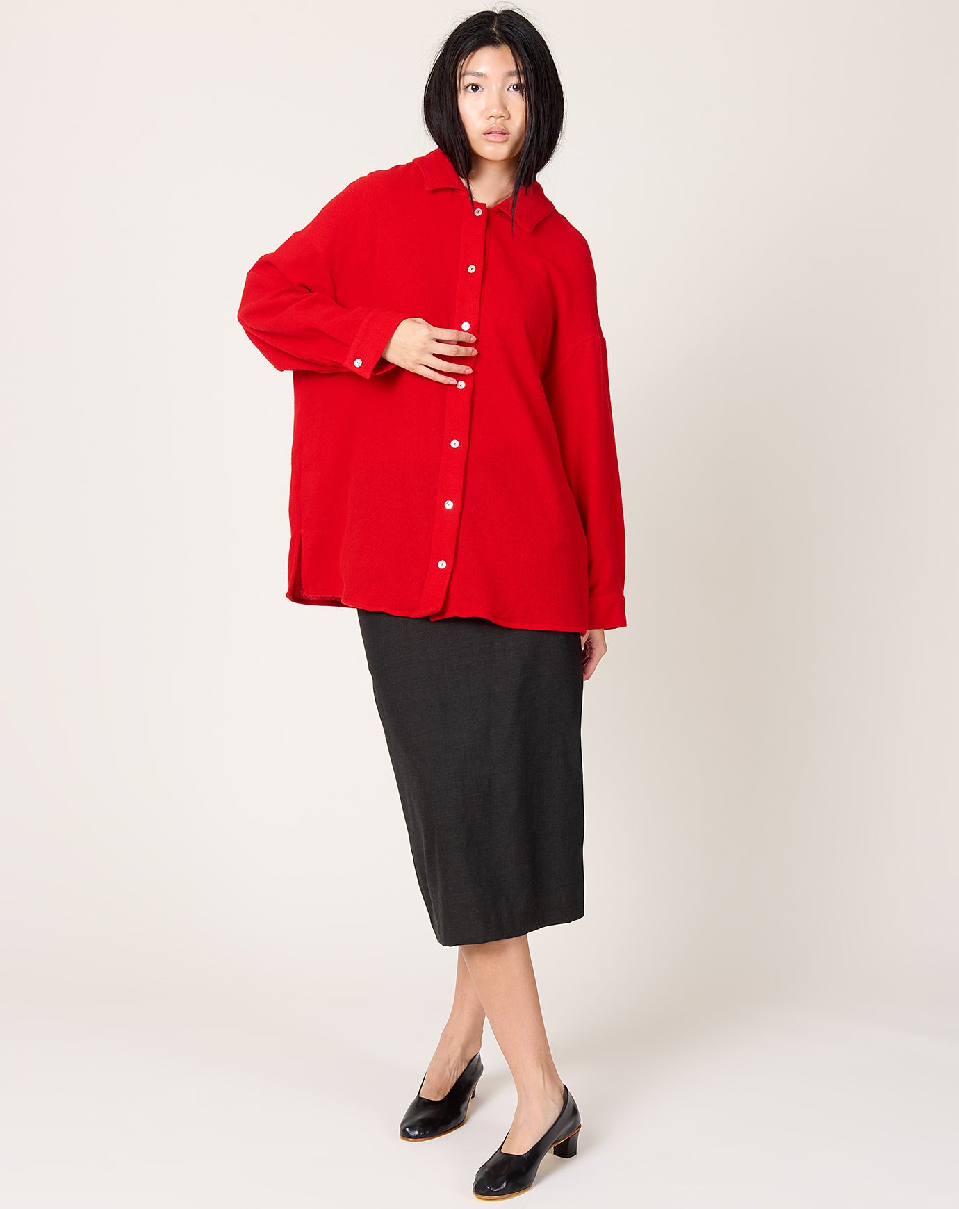 NITTO Cashmere Caudia Shirt in Red