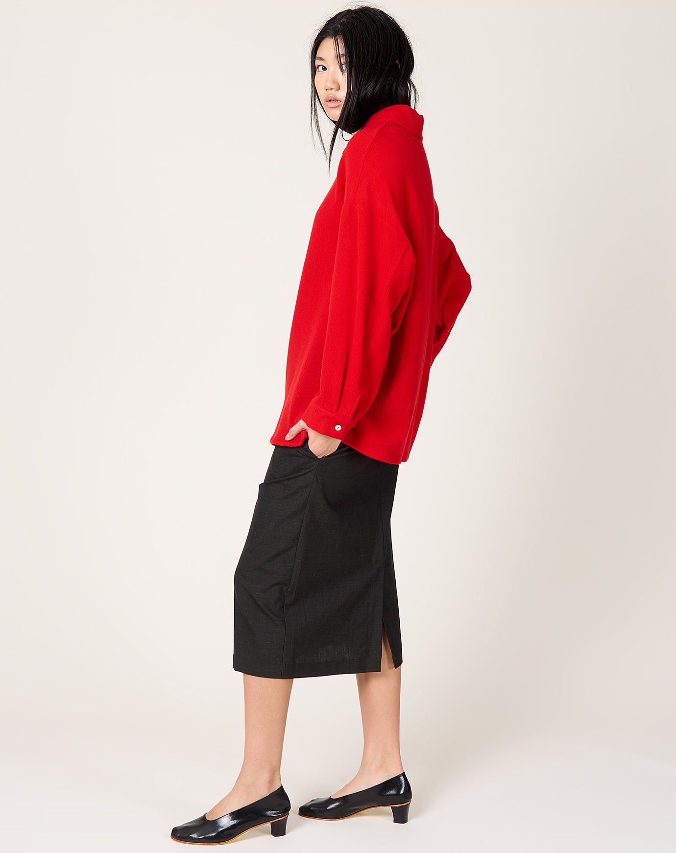 NITTO Cashmere Caudia Shirt in Red