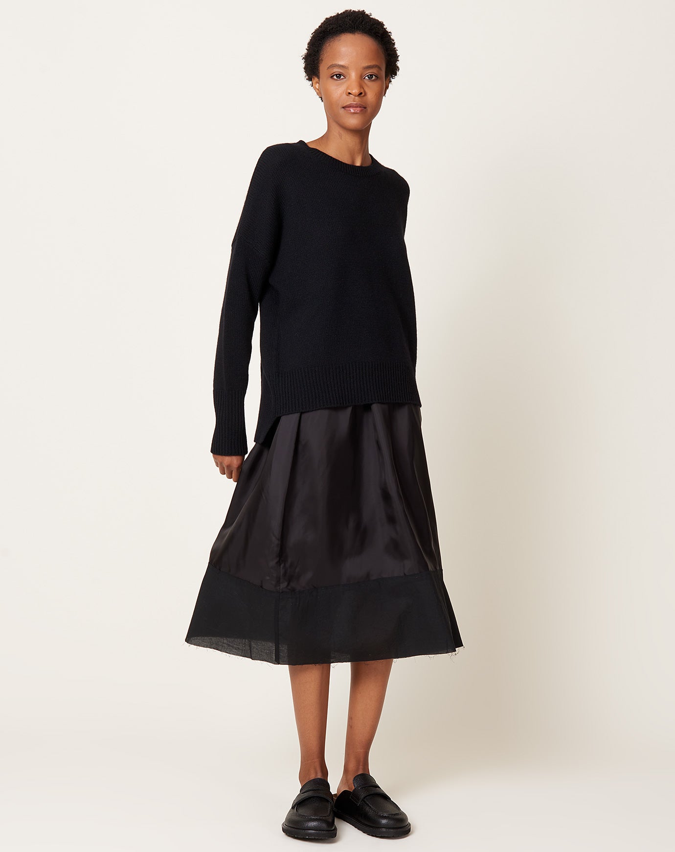 pas de calais Cupro Slip Under Skirt in Black