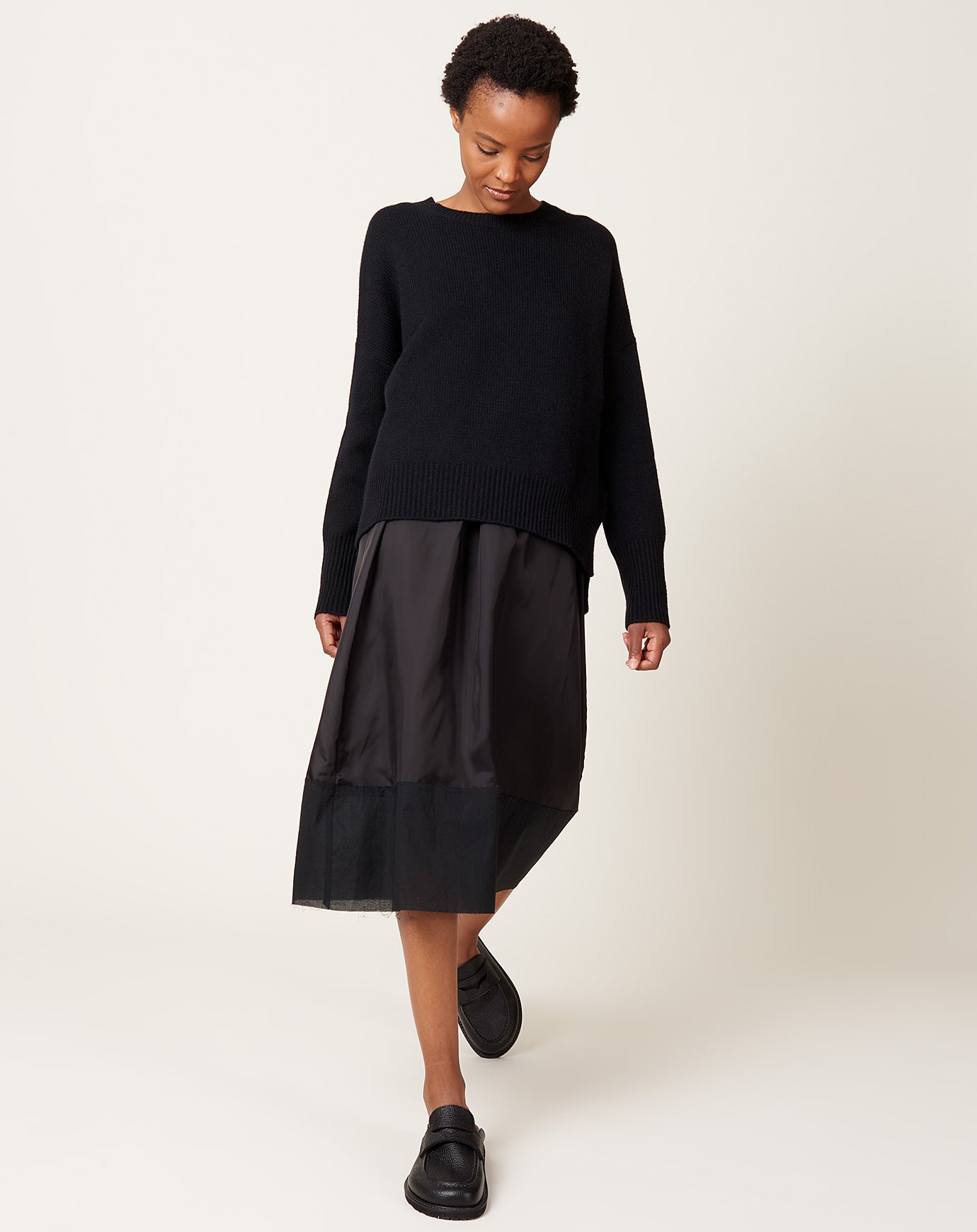 pas de calais Cupro Slip Under Skirt in Black