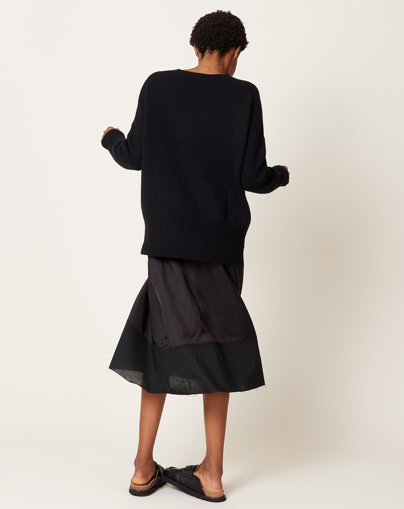 pas de calais Cupro Slip Under Skirt in Black