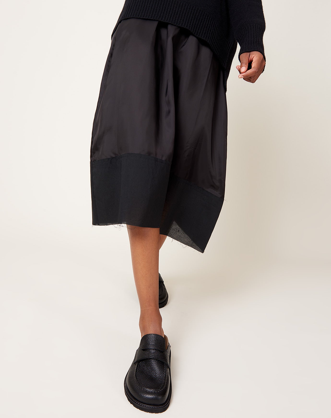 pas de calais Cupro Slip Under Skirt in Black