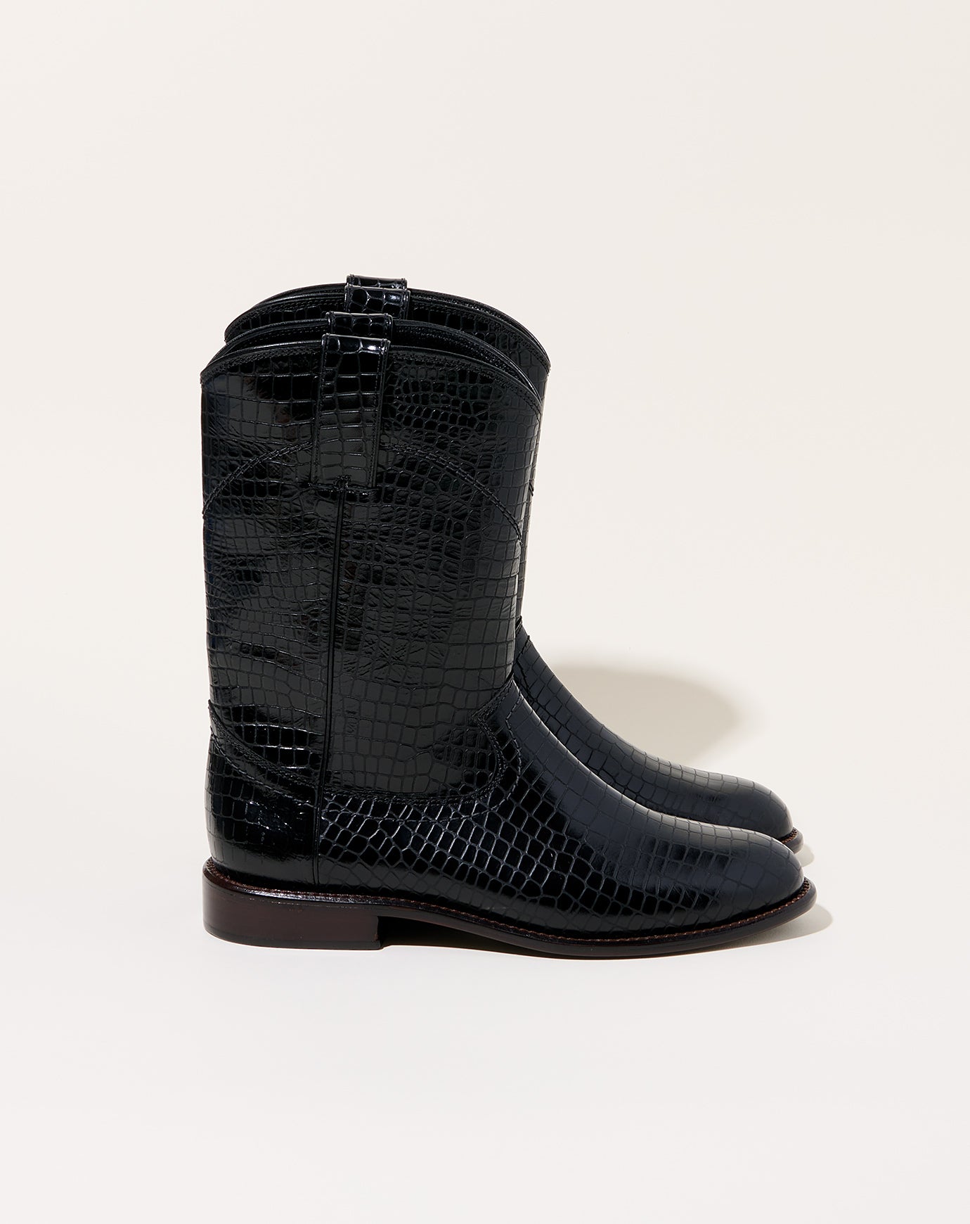 Rachel Comey Benny Boot in Black Croc Print