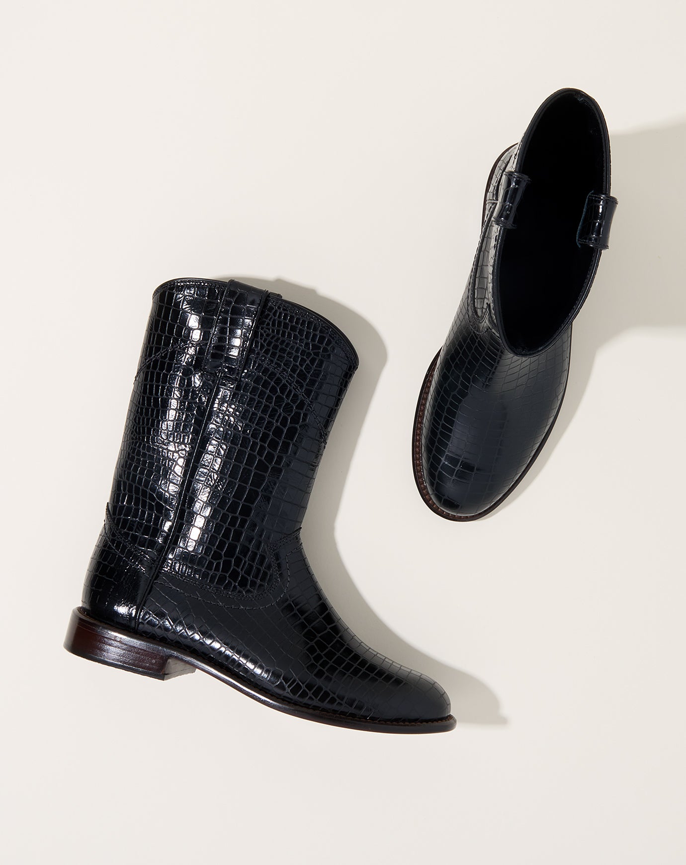 Rachel Comey Benny Boot in Black Croc Print