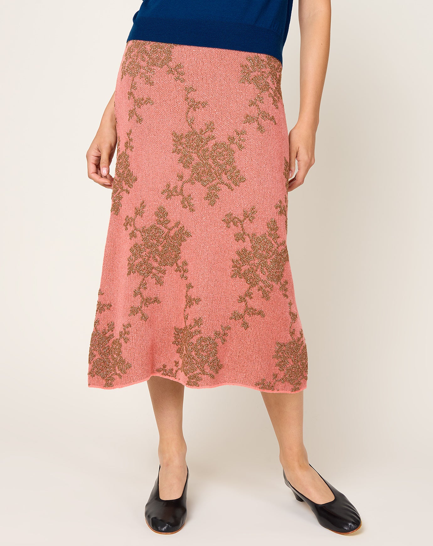 Rachel Comey Broccada Skirt in Melon & Bronze