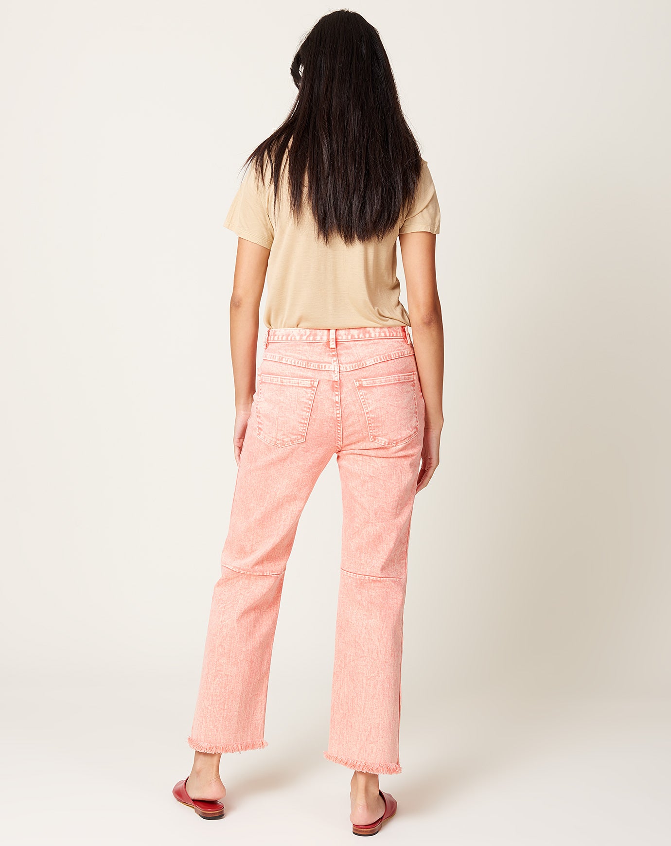 Rachel Comey Collins Pant in Peach Acid Wash