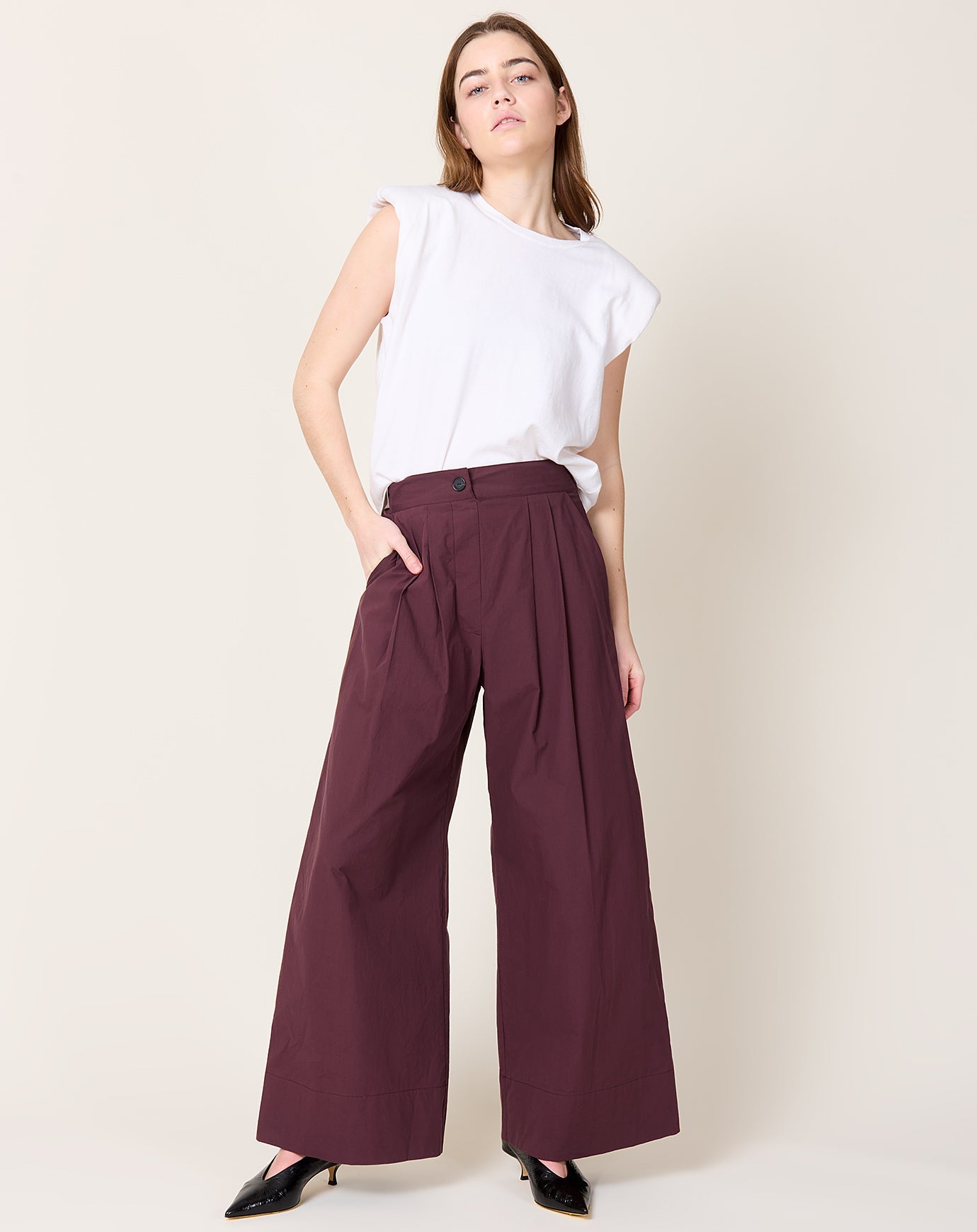 Rachel Comey Coxsone Pant in Merlot