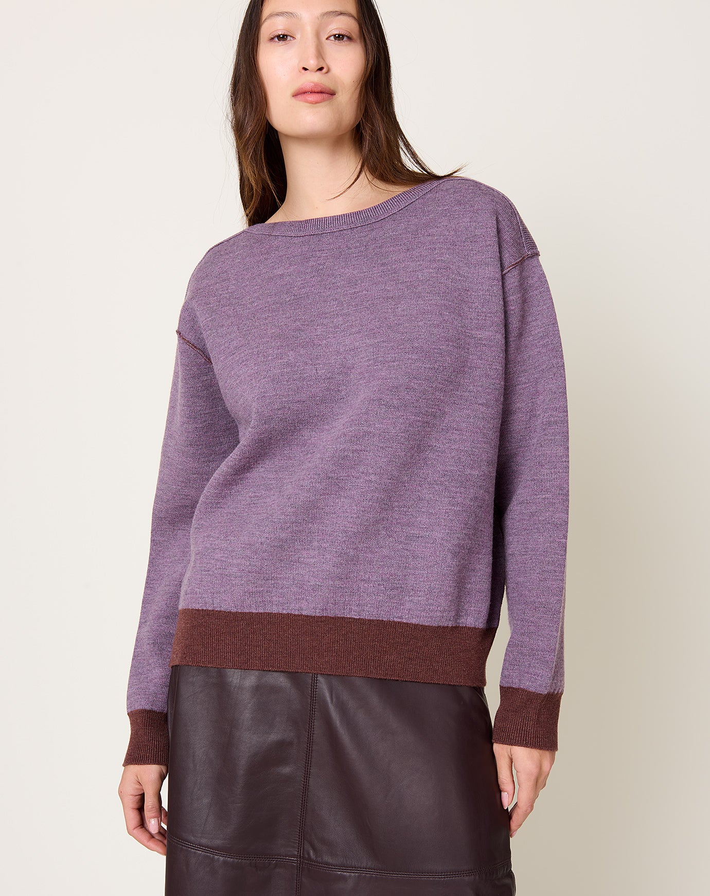 Rachel Comey Dobrich Pullover in Prune & Plum