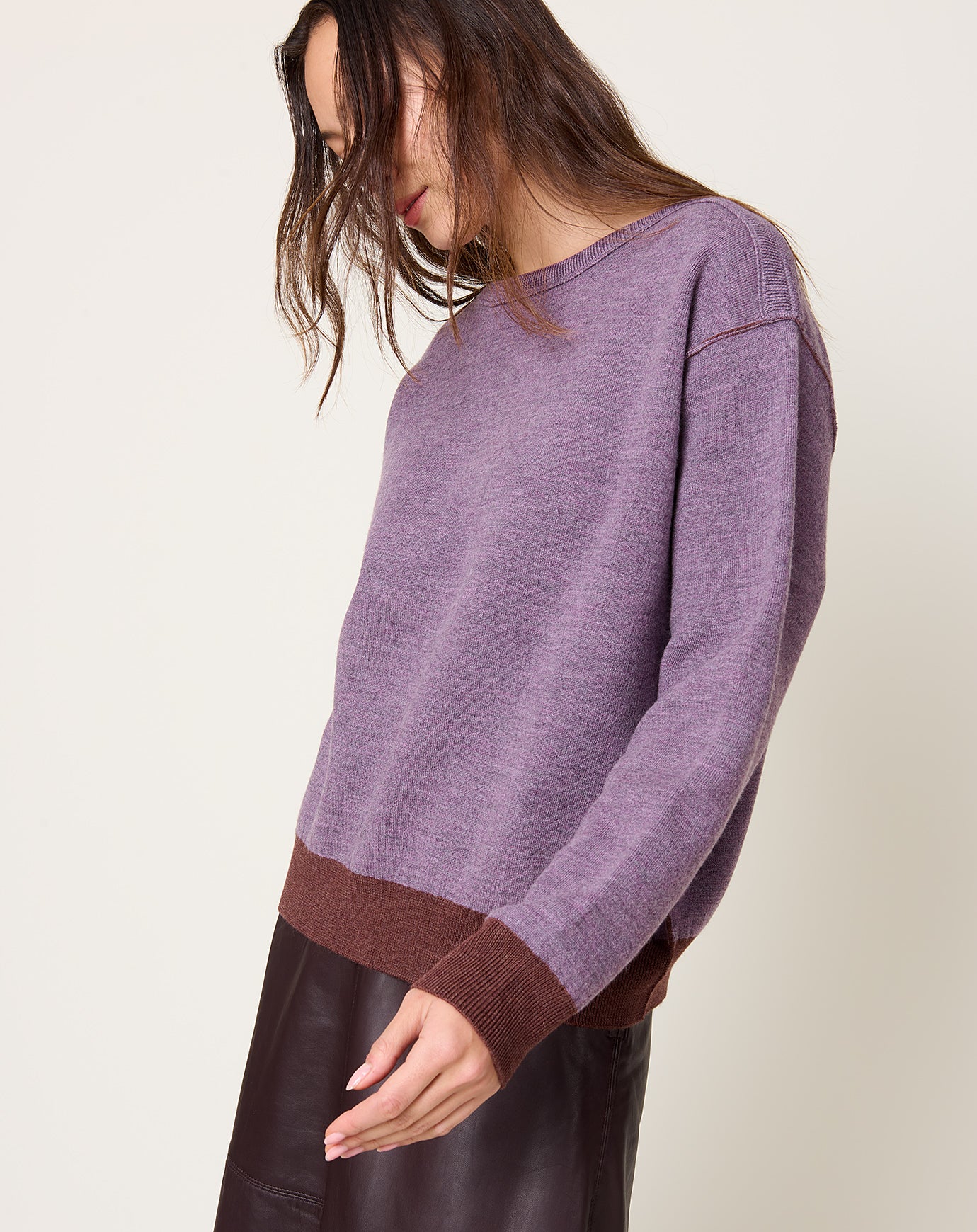 Rachel Comey Dobrich Pullover in Prune & Plum