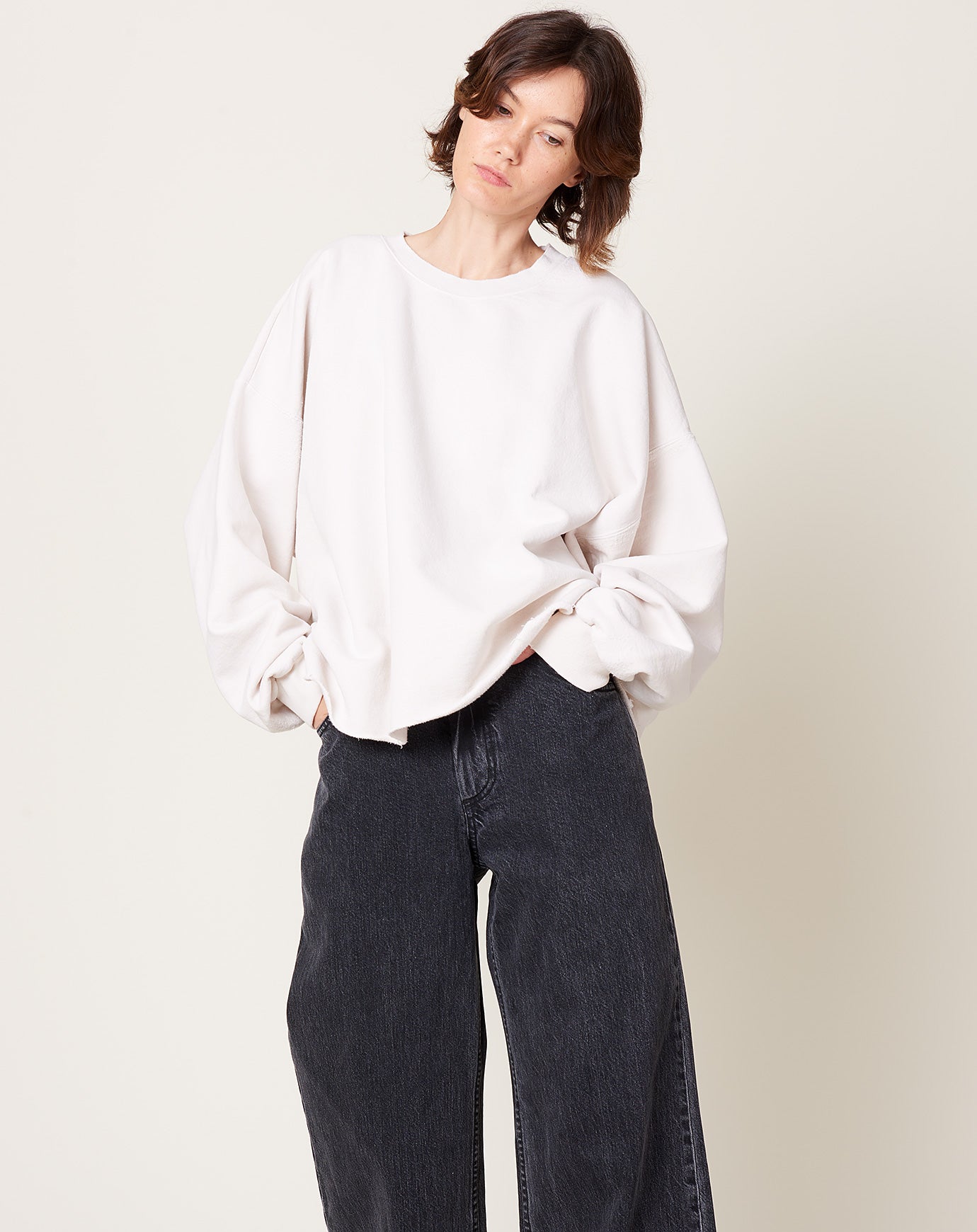 Rachel Comey Fonder Sweatshirt in Dirty White