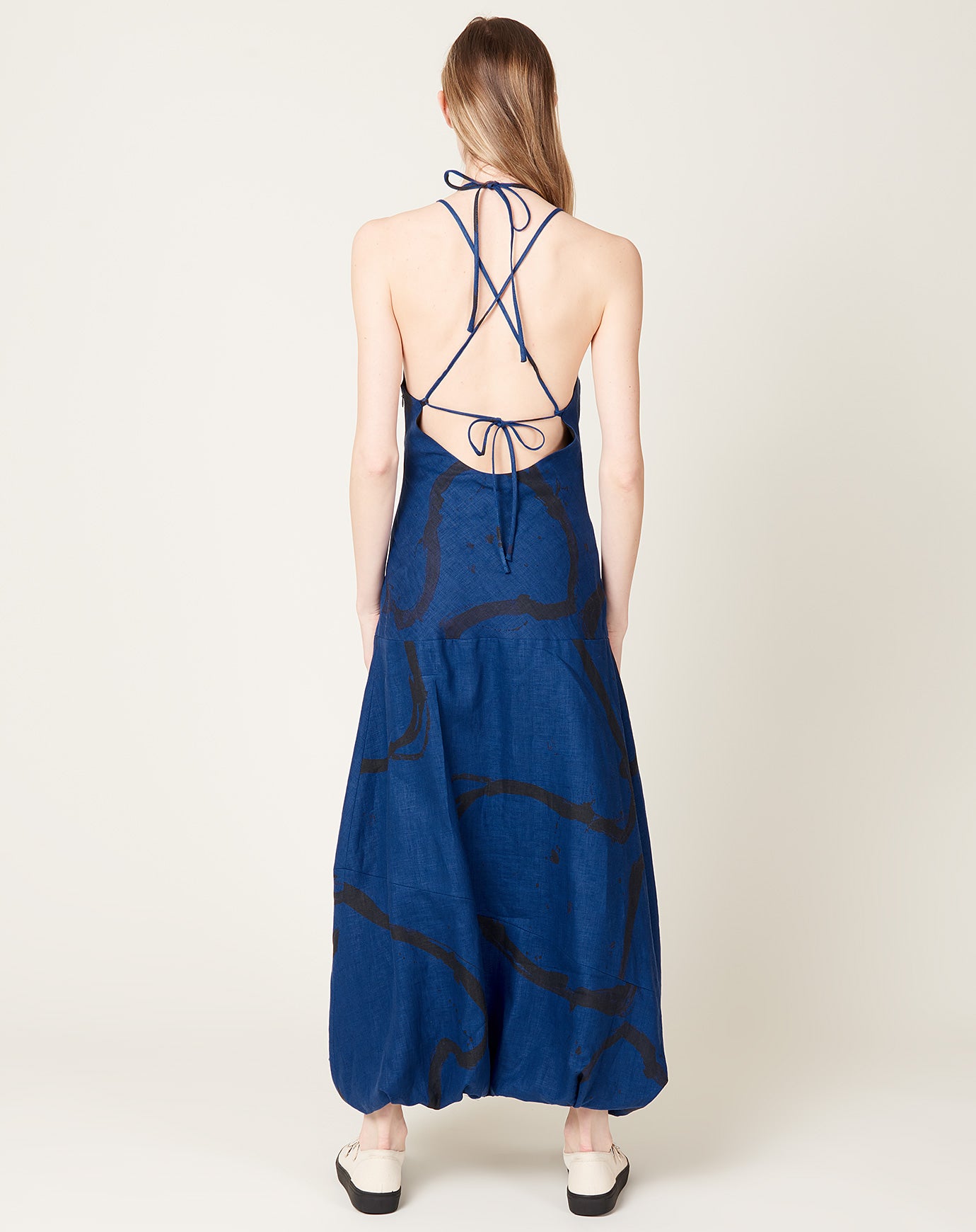 Rachel Comey Formi Dress in Navy Joan Lines Linen