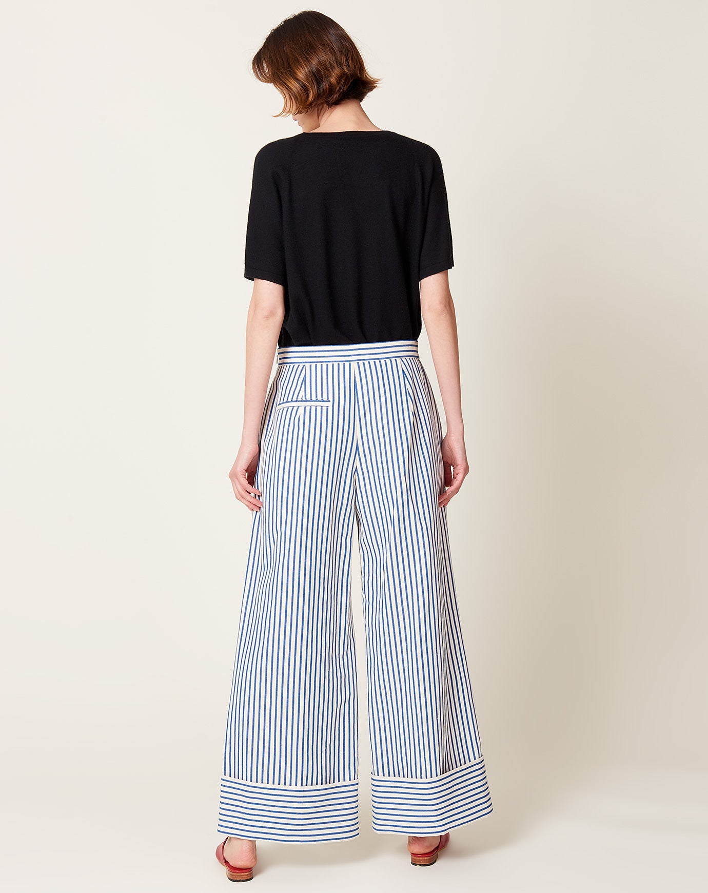 Rachel Comey Ilana Pant in Blue Stripe Canvas