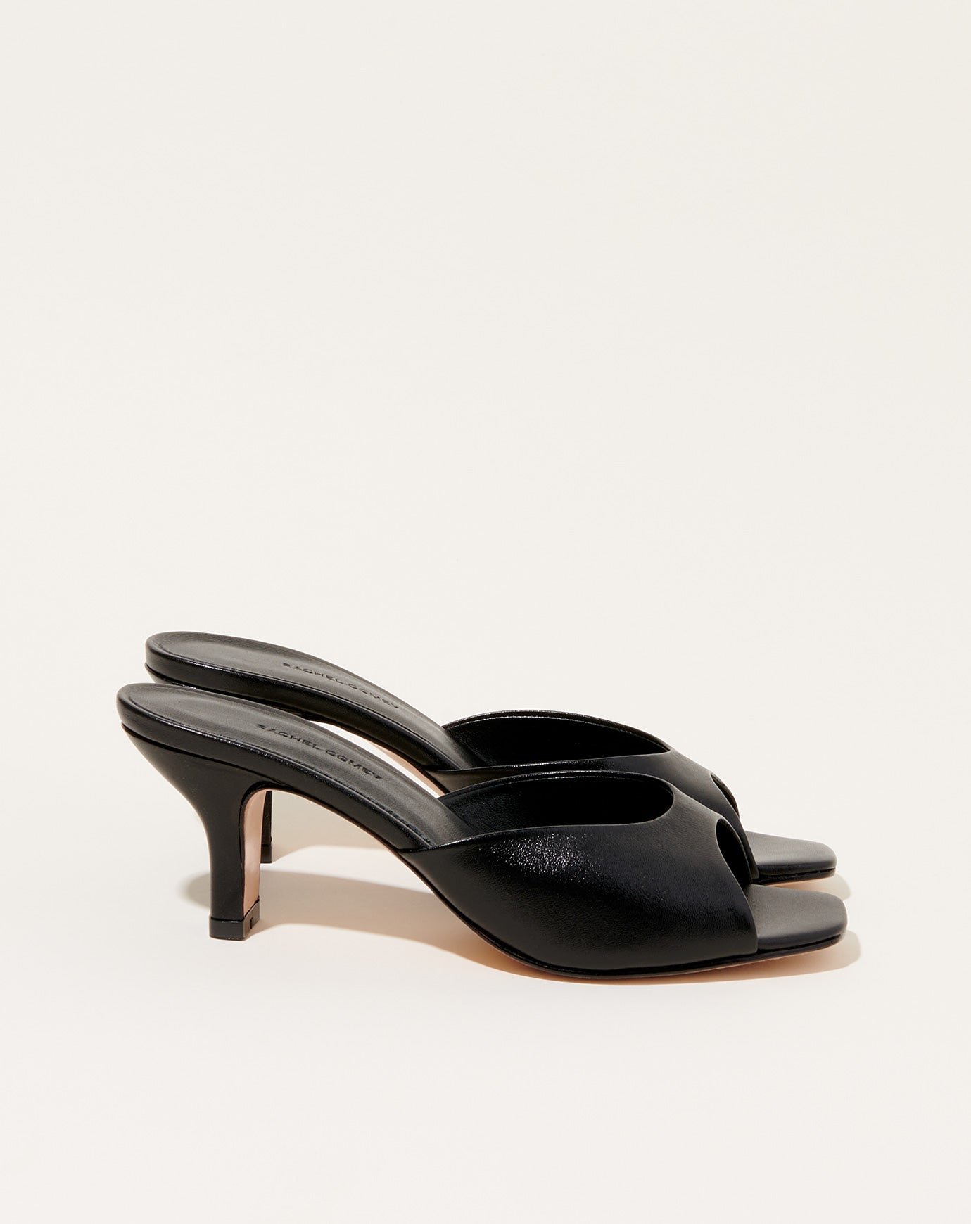 Rachel Comey Kitten Heel in Black Nappa Leather