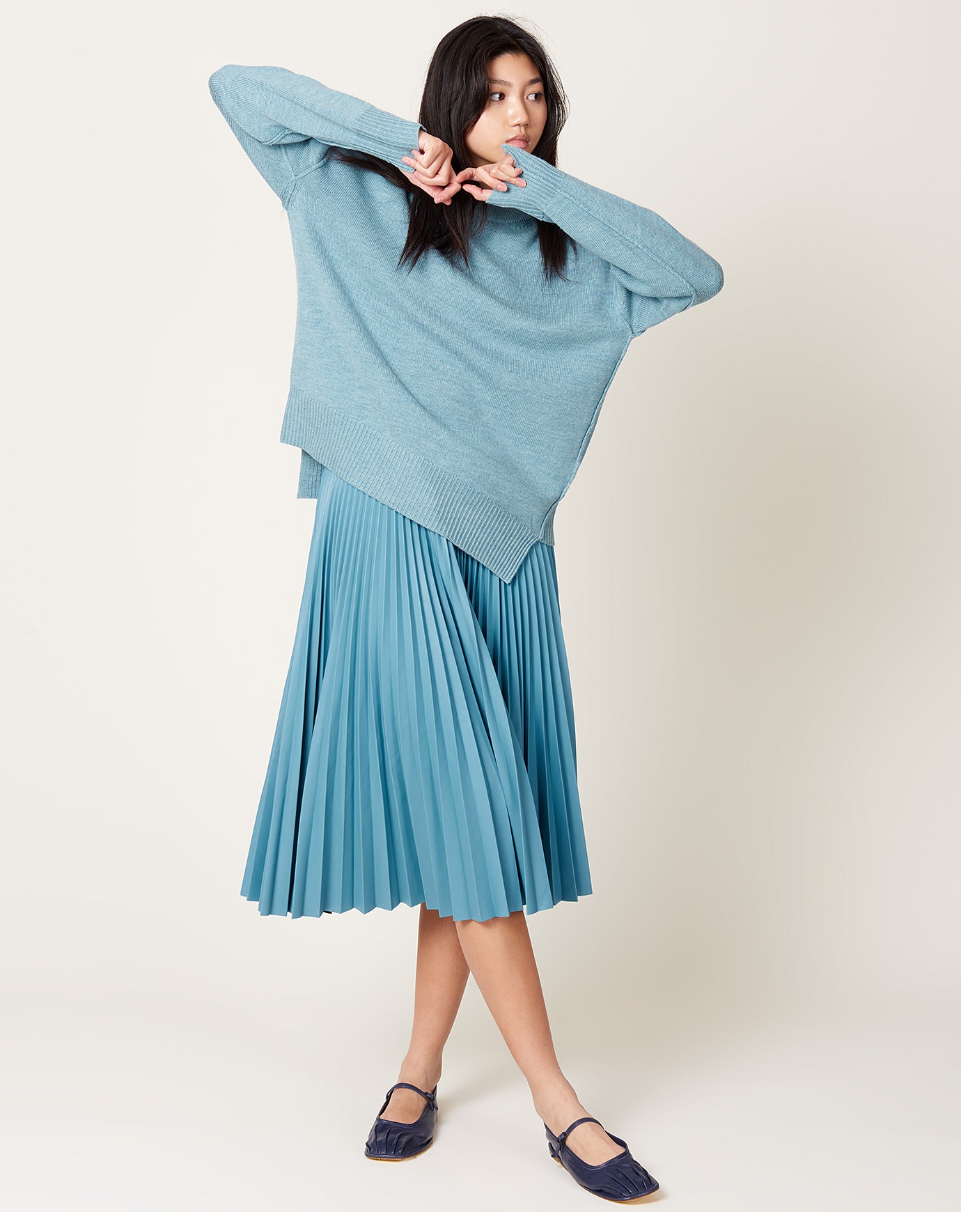 Rachel Comey Larni Skirt in Blue Leatherette