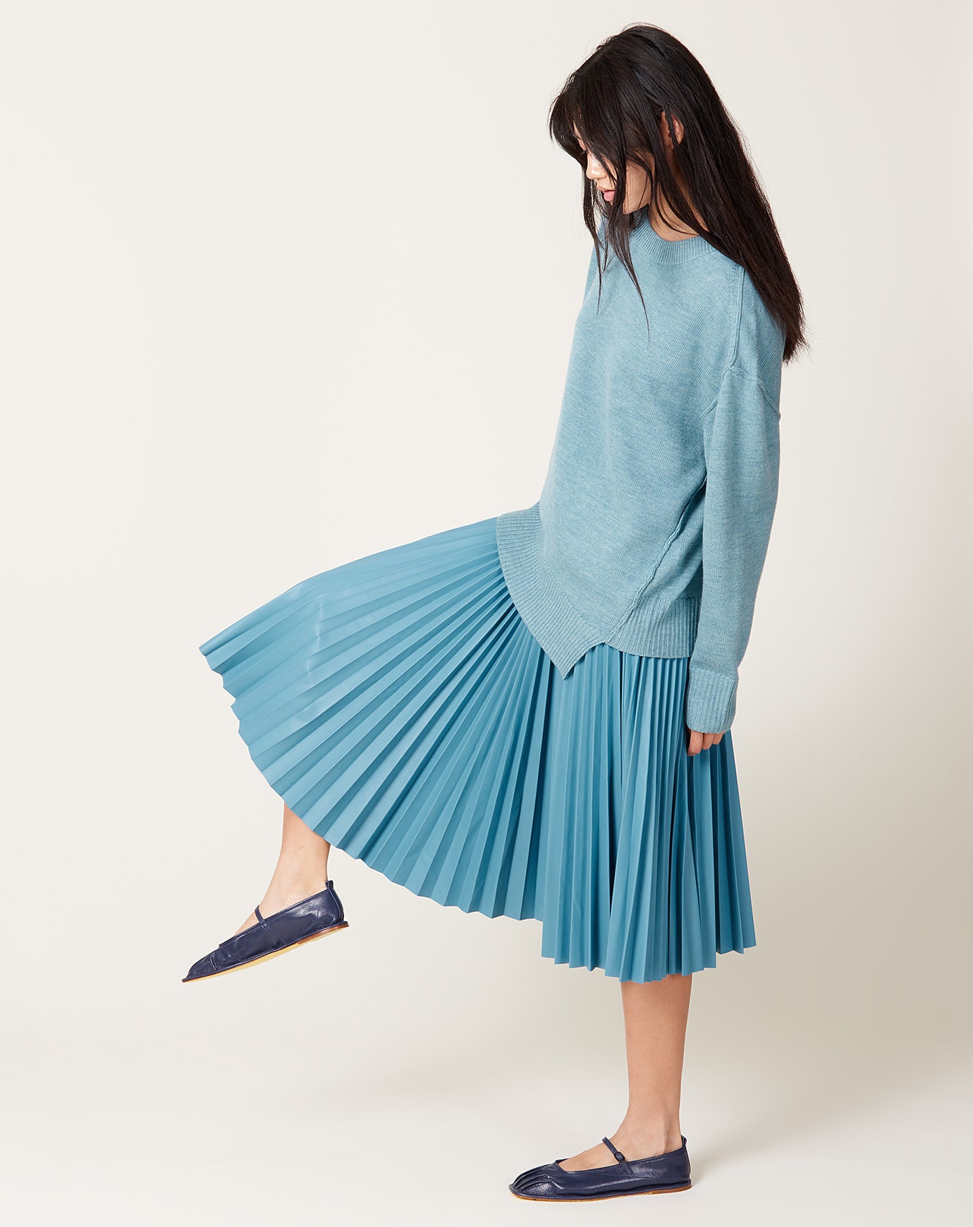 Rachel Comey Larni Skirt in Blue Leatherette