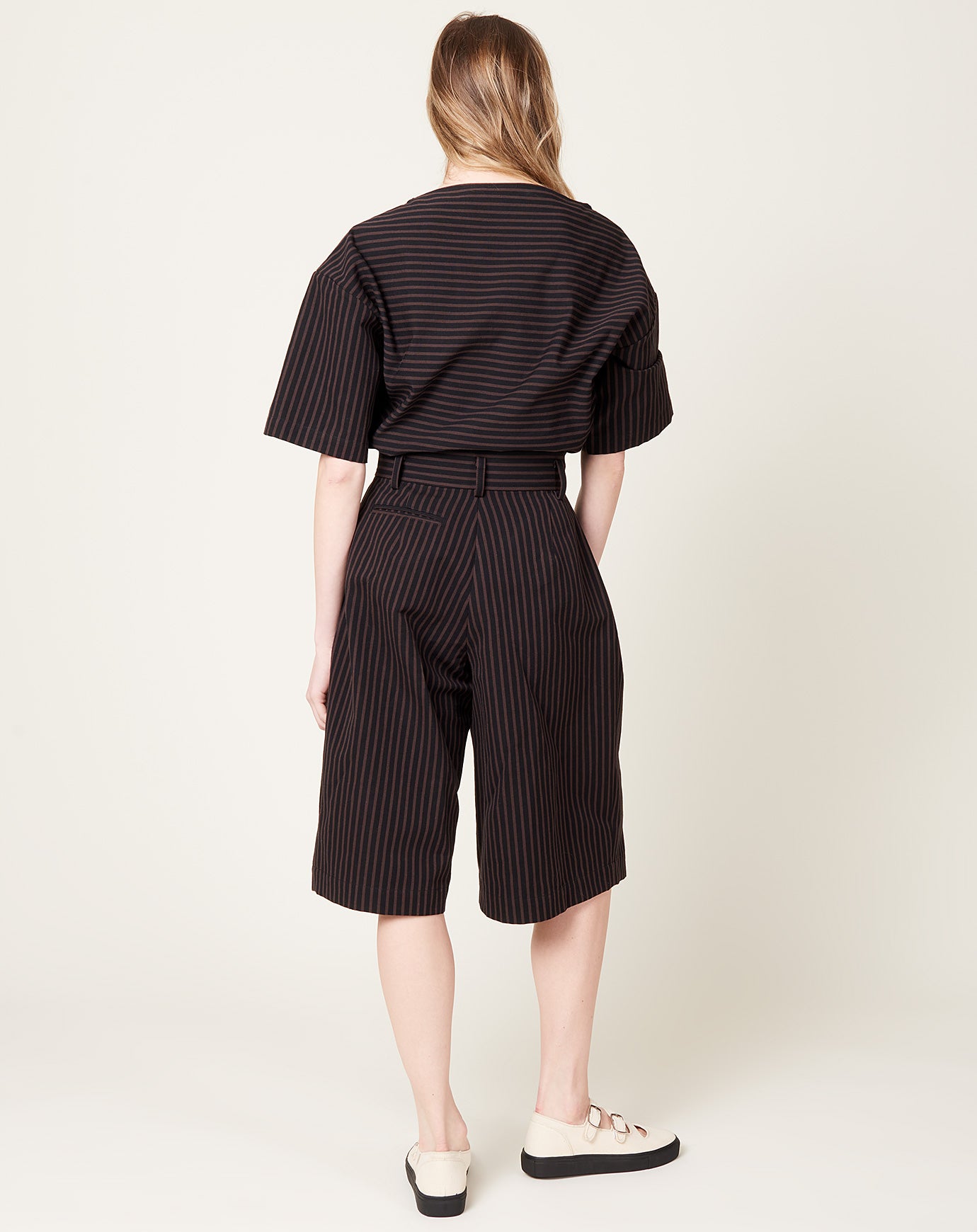 Rachel Comey Melio Short in Black Stripe Canvas