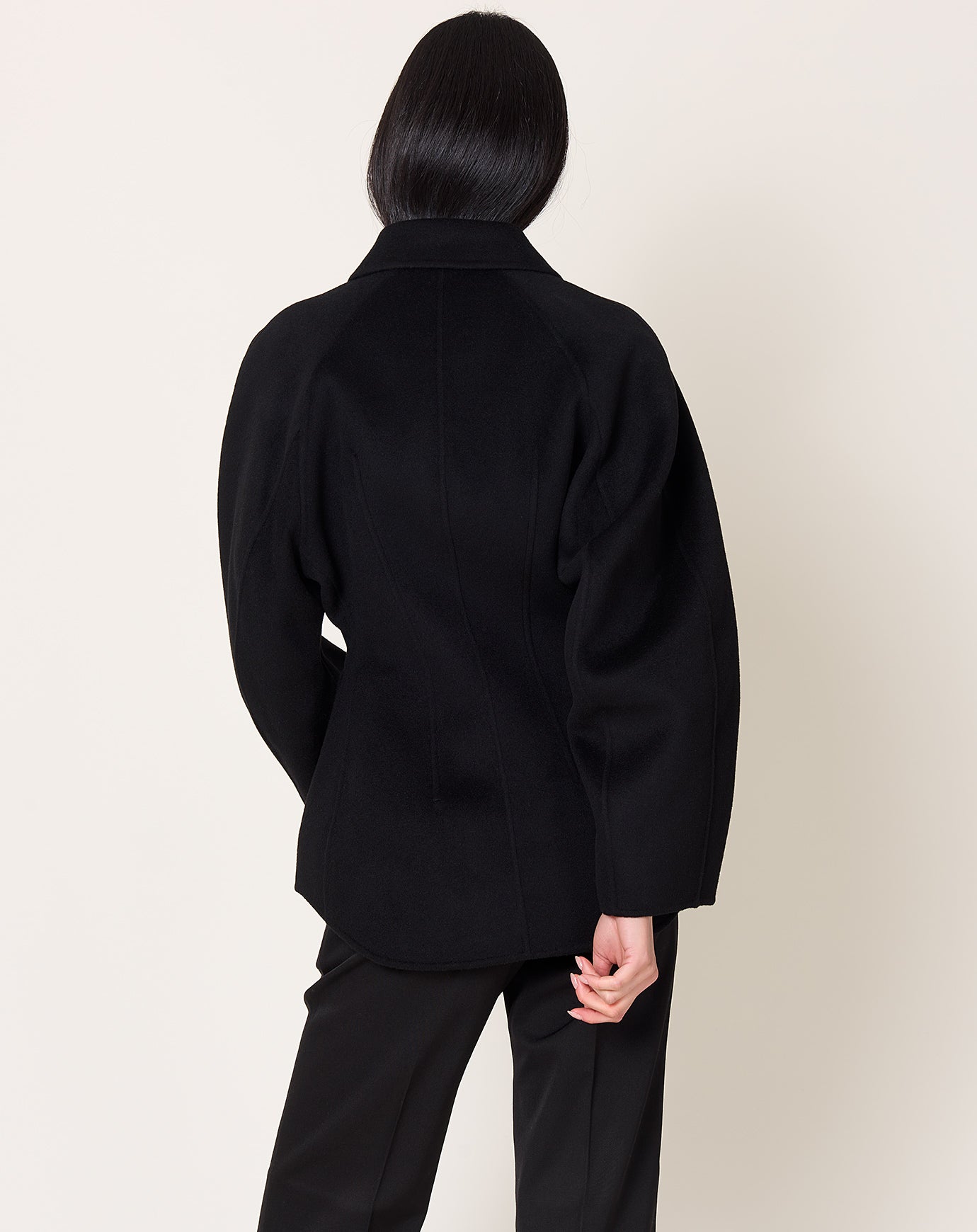 Róhe Double-faced Sculptural Jacket in Black