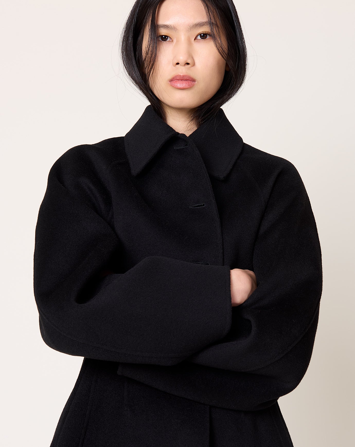 Róhe Double-faced Sculptural Jacket in Black