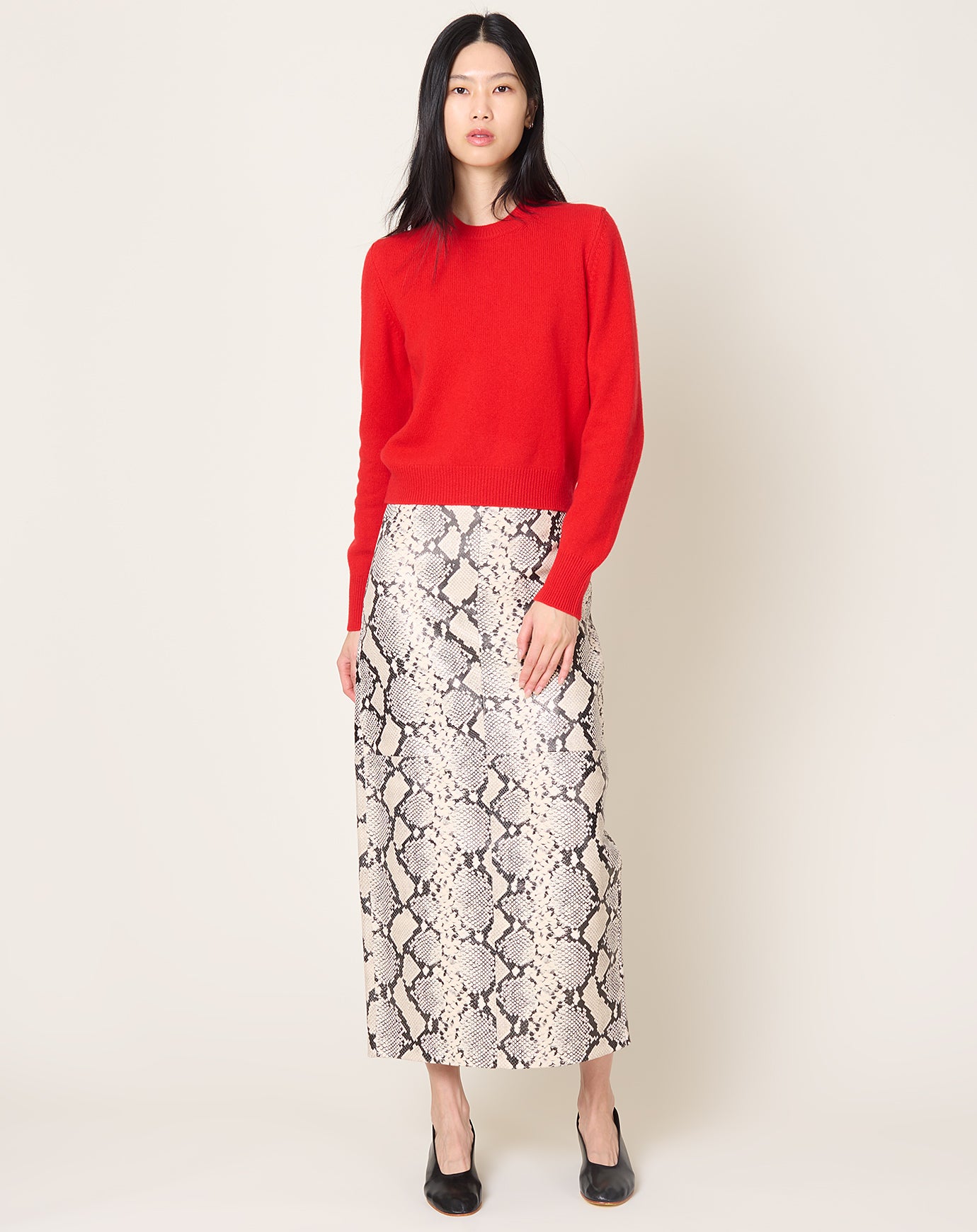 Róhe Snakeskin Skirt