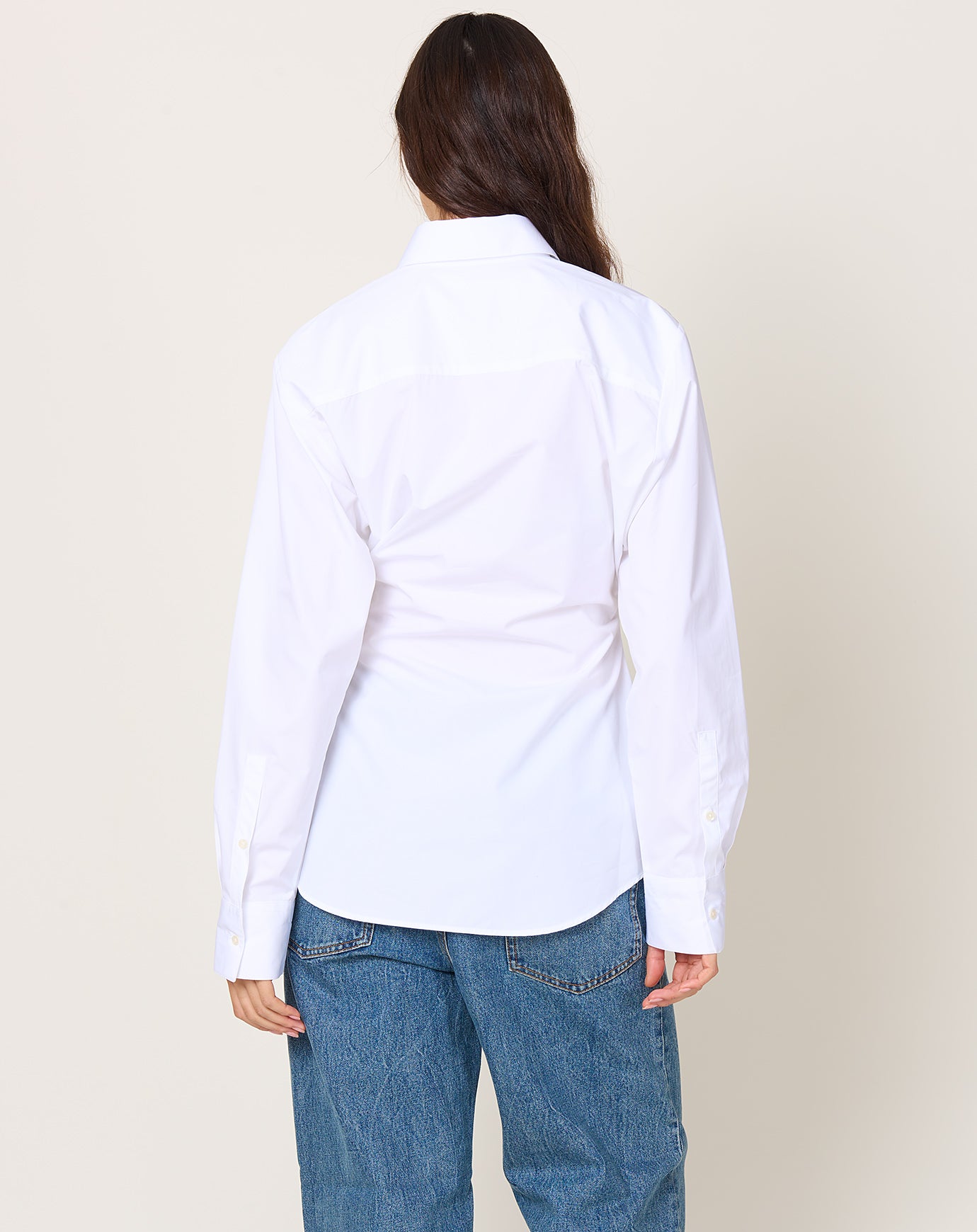 Róhe Poplin Shaped Shirt in Optic White
