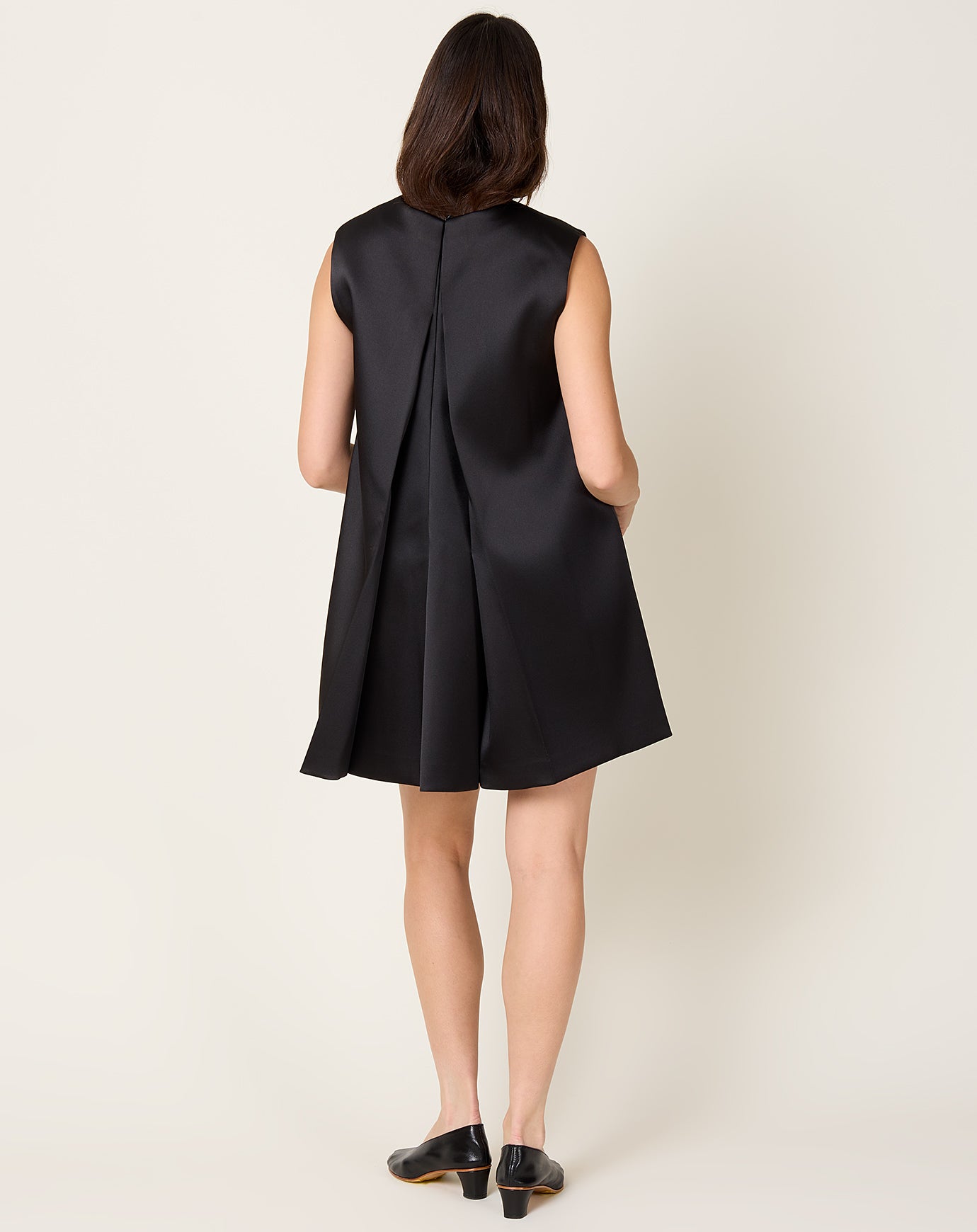 Róhe Sculptural Cape Dress in Black