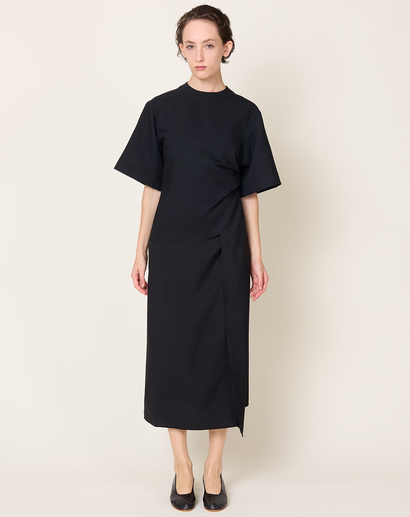 Rohe Sculptural Shortsleeve Dress in Black