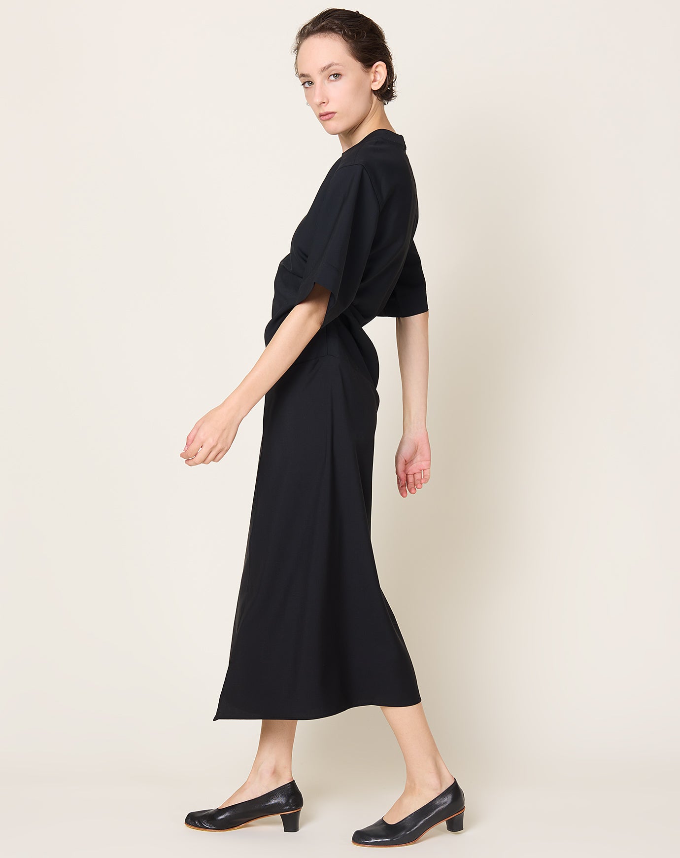 Rohe Sculptural Shortsleeve Dress in Black