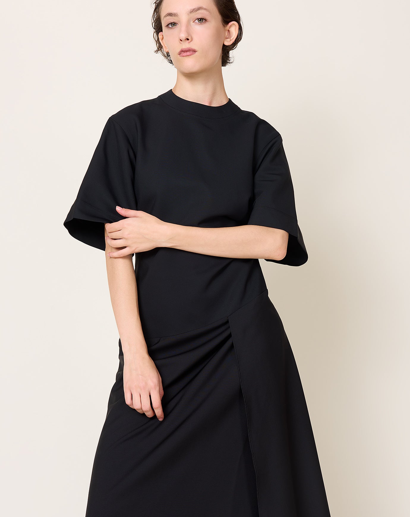 Rohe Sculptural Shortsleeve Dress in Black