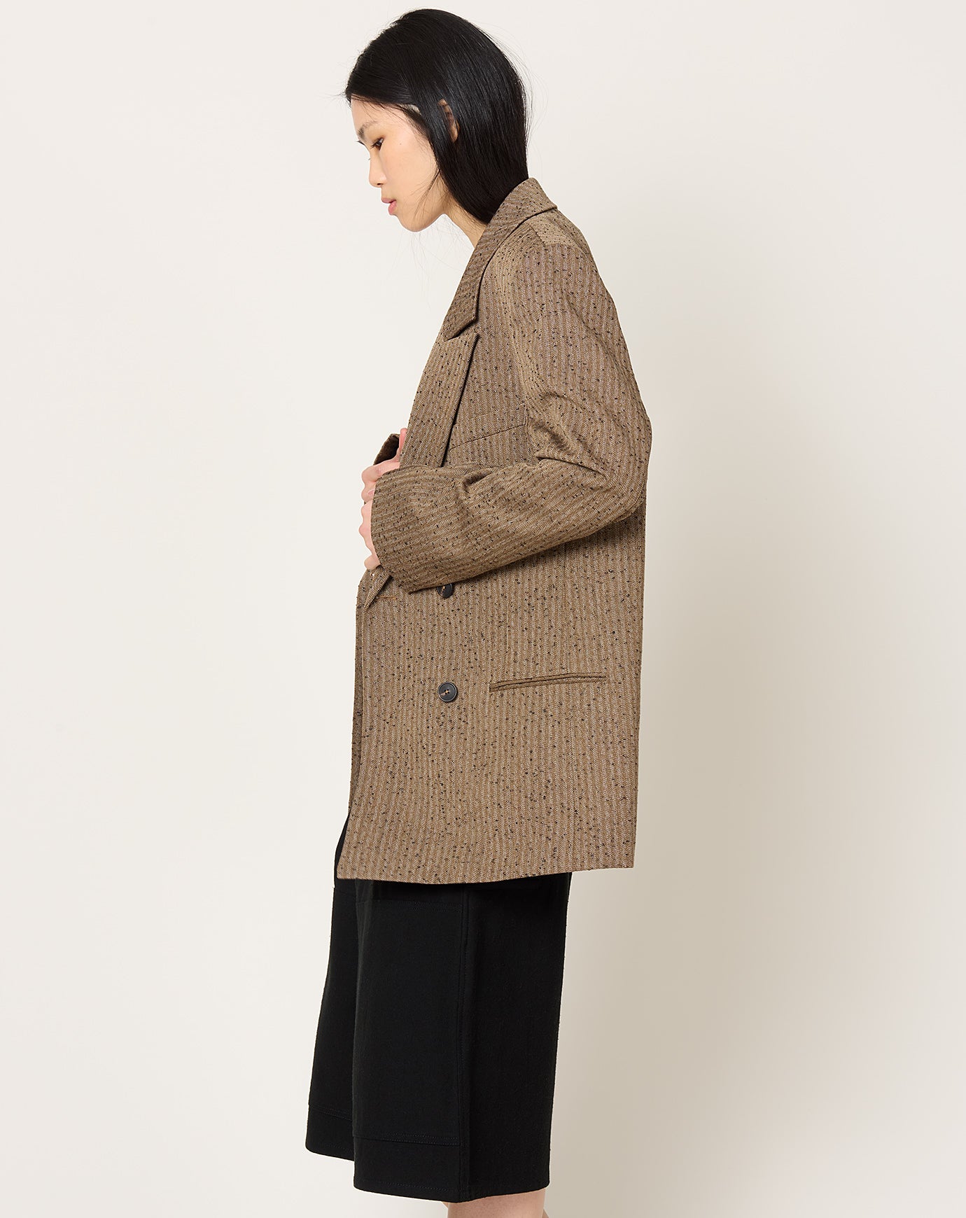 Róhe Slub Herringbone Double Breasted Blazer