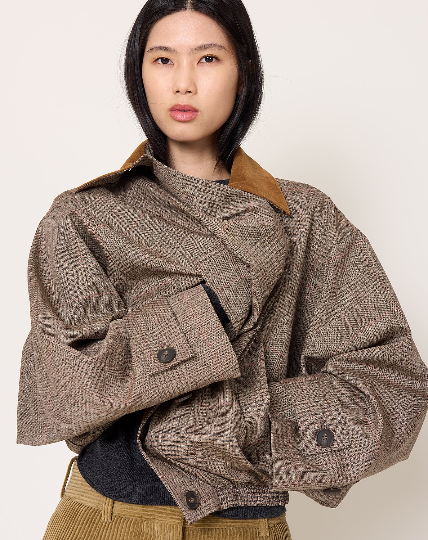 Róhe Suede Collar Blouson Jacket