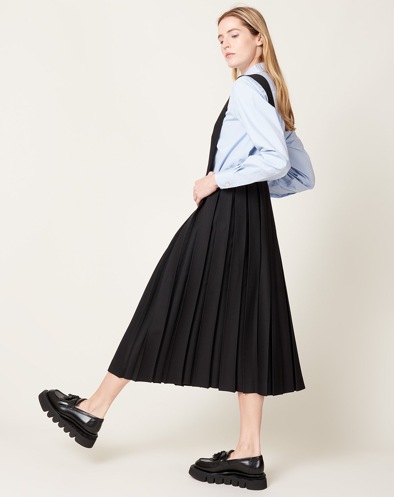 Sandy Liang Odeon Pinafore in Black