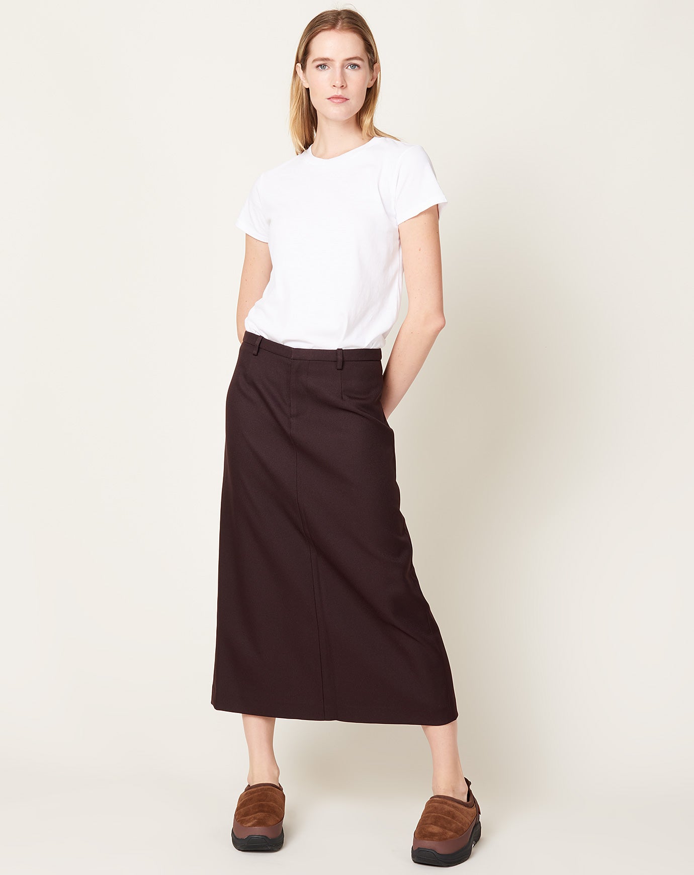 Sandy Liang Socks Skirt in Brunette