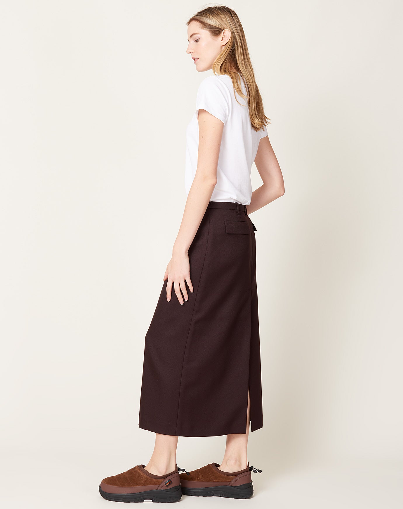 Sandy Liang Socks Skirt in Brunette