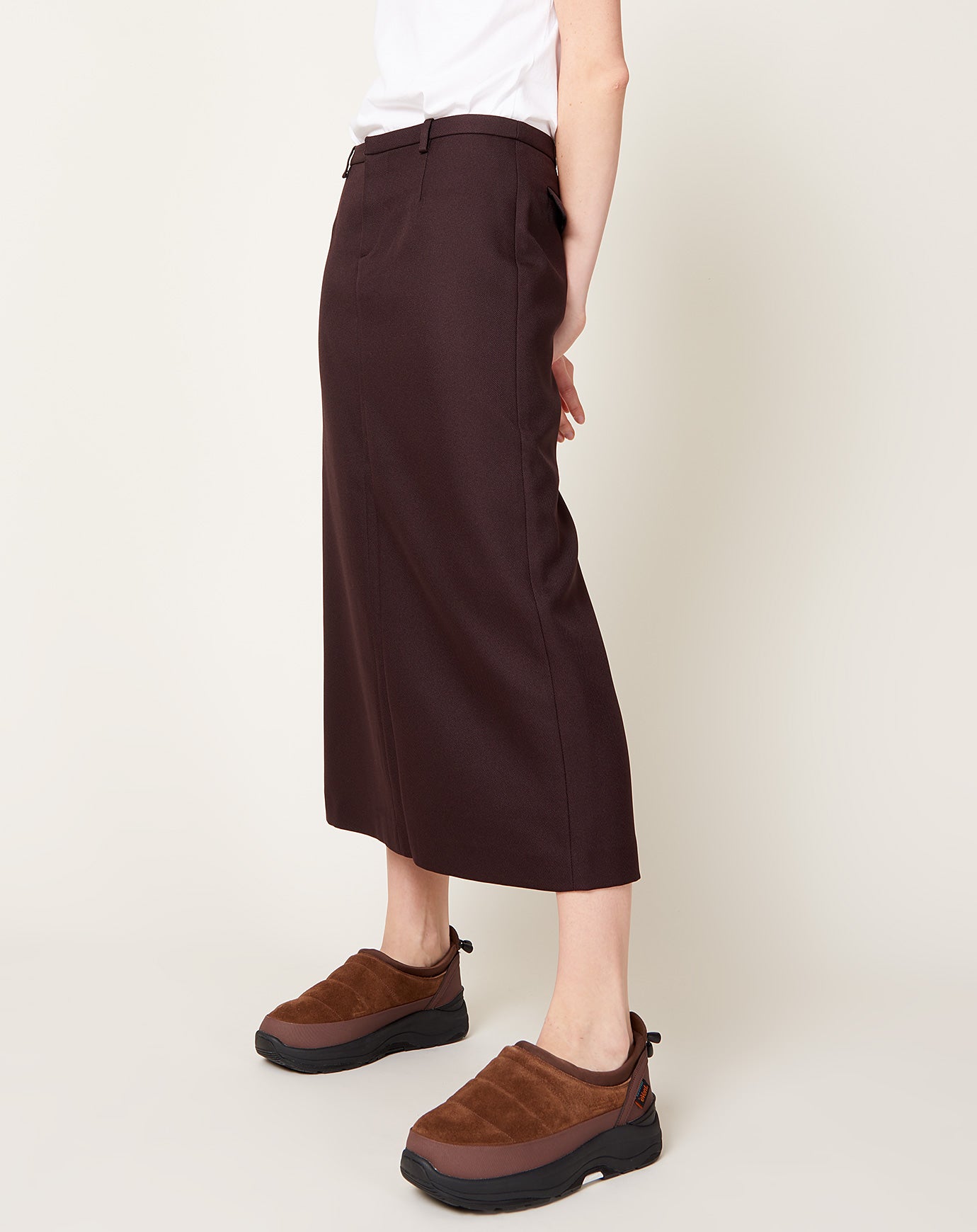 Sandy Liang Socks Skirt in Brunette