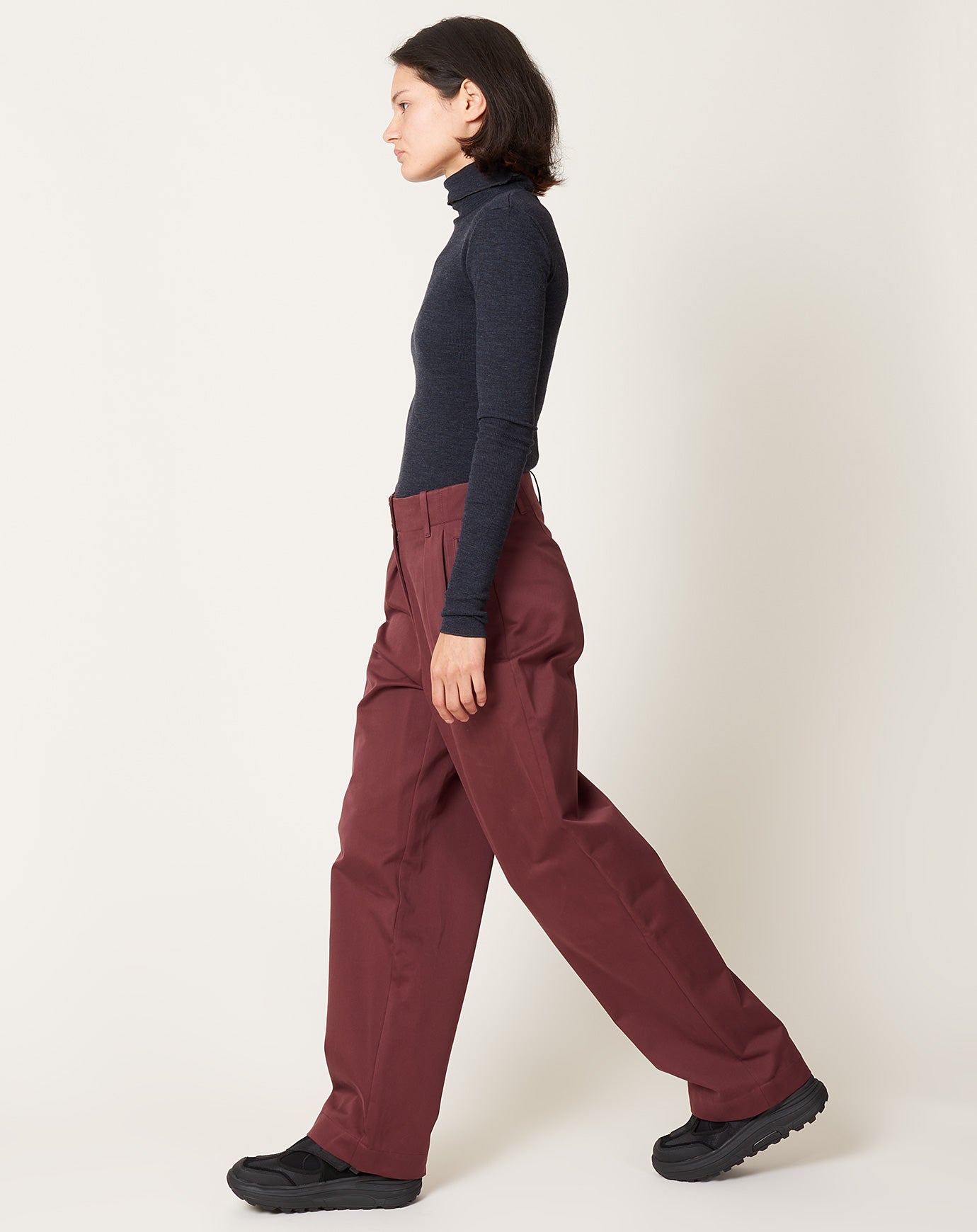 Skall Studio Painter Pants in Burgundy