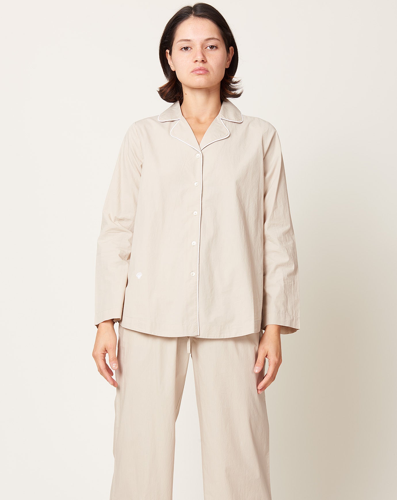 Skall Studio Pyjamas Shirt in Light Grey