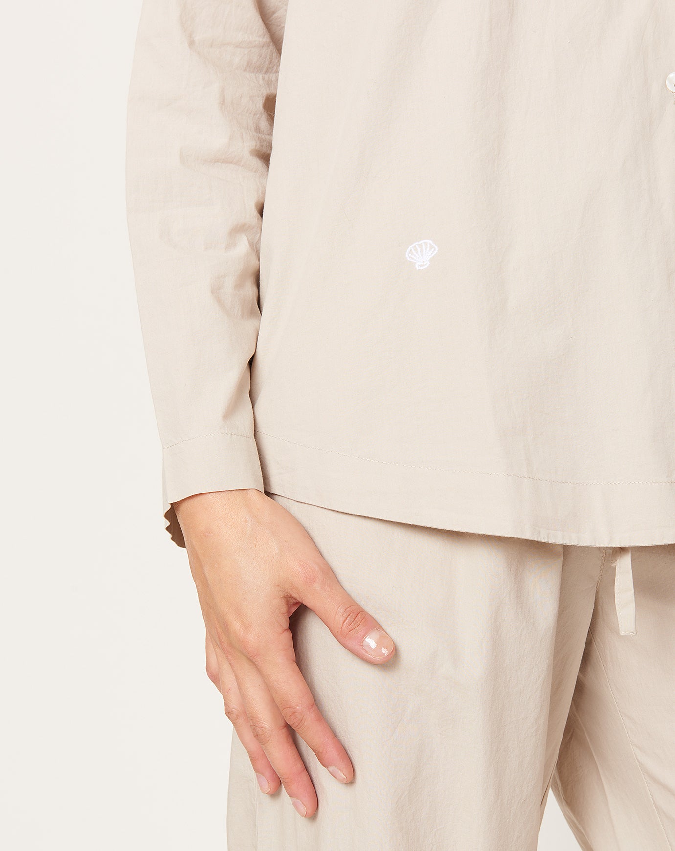 Skall Studio Pyjamas Shirt in Light Grey