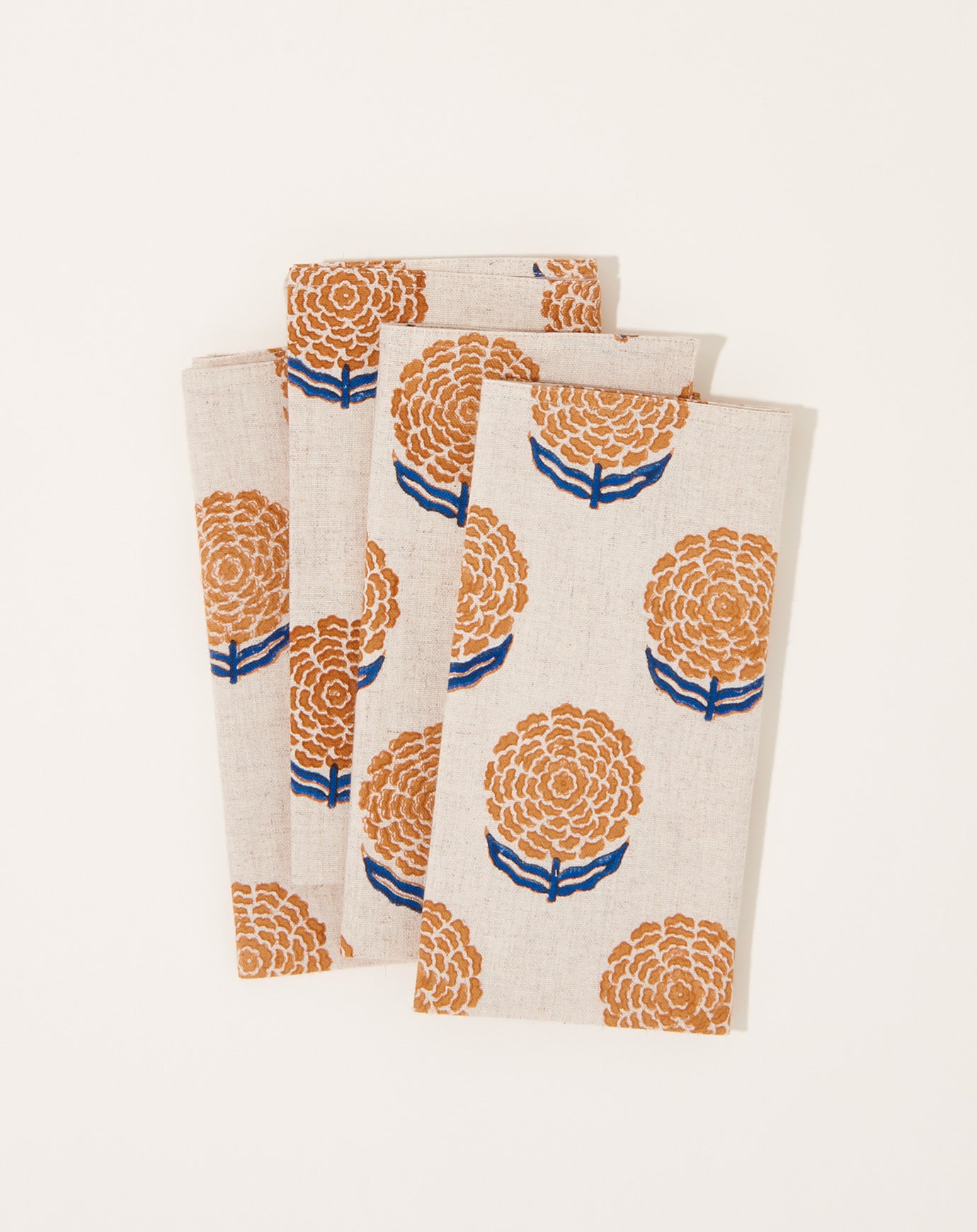 Soil to Studio Alisha Block Printed Table Napkins in Natural