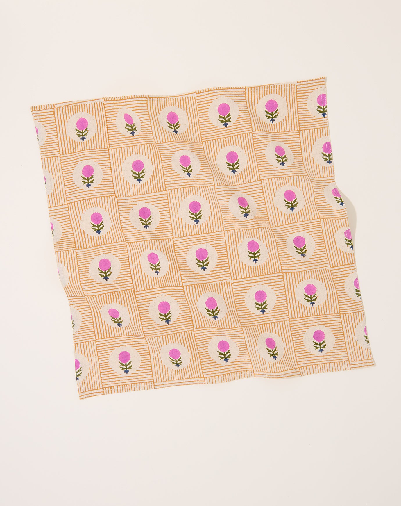 Soil to Studio Namita Block Printed Table Napkins in Fuchsia